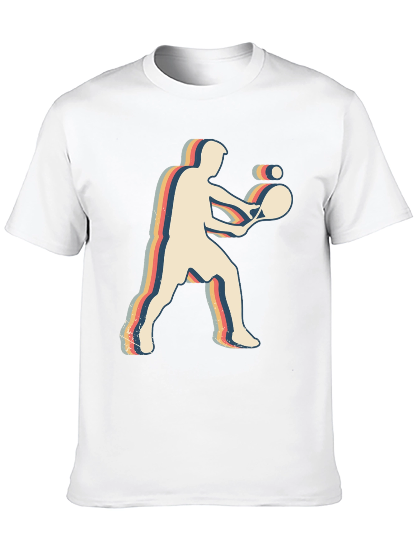 Retro Tennis Player Graphic T-Shirt