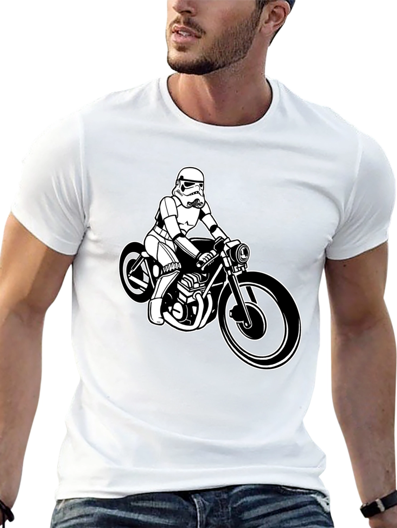 Stormtrooper Motorcycle Black T-Shirt