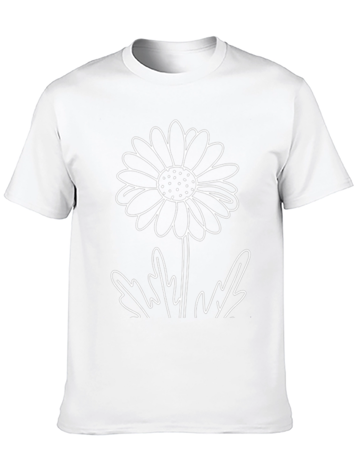 Daisy Graphic Tee - Classic Black Cotton T-Shirt