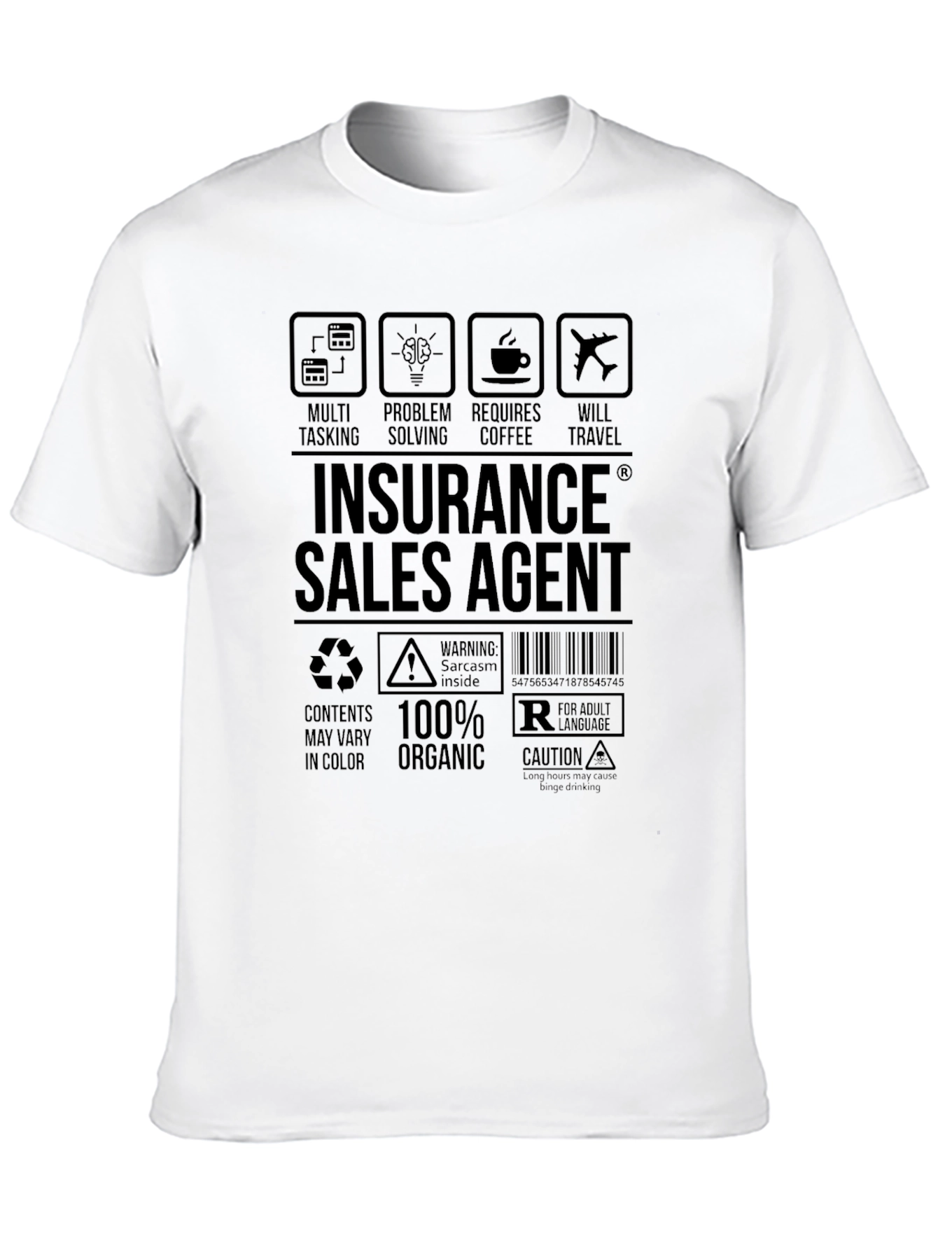 Insurance Sales Agent Graphic T-Shirt