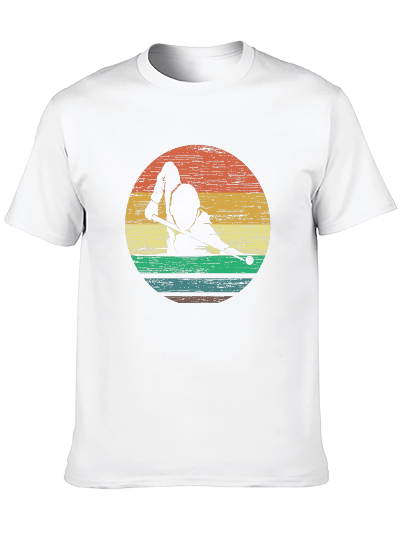 Retro Billiards Player Graphic Tee