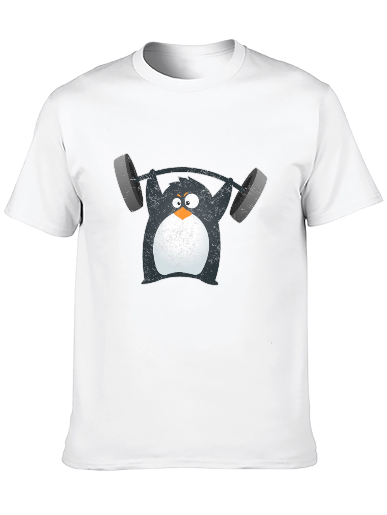 Penguin Weightlifting Graphic Tee - Black