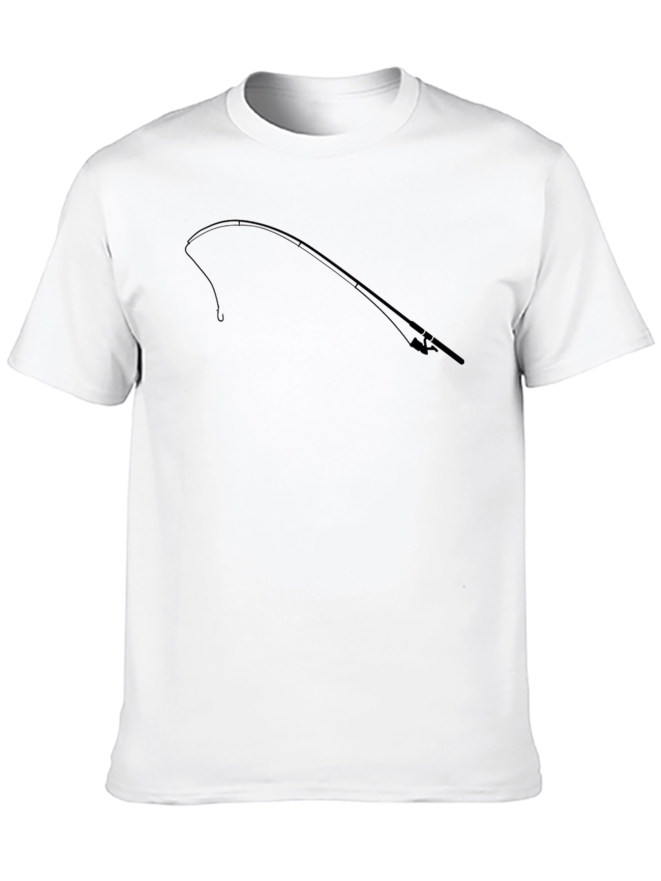 Fishing Rod Graphic Tee - Black