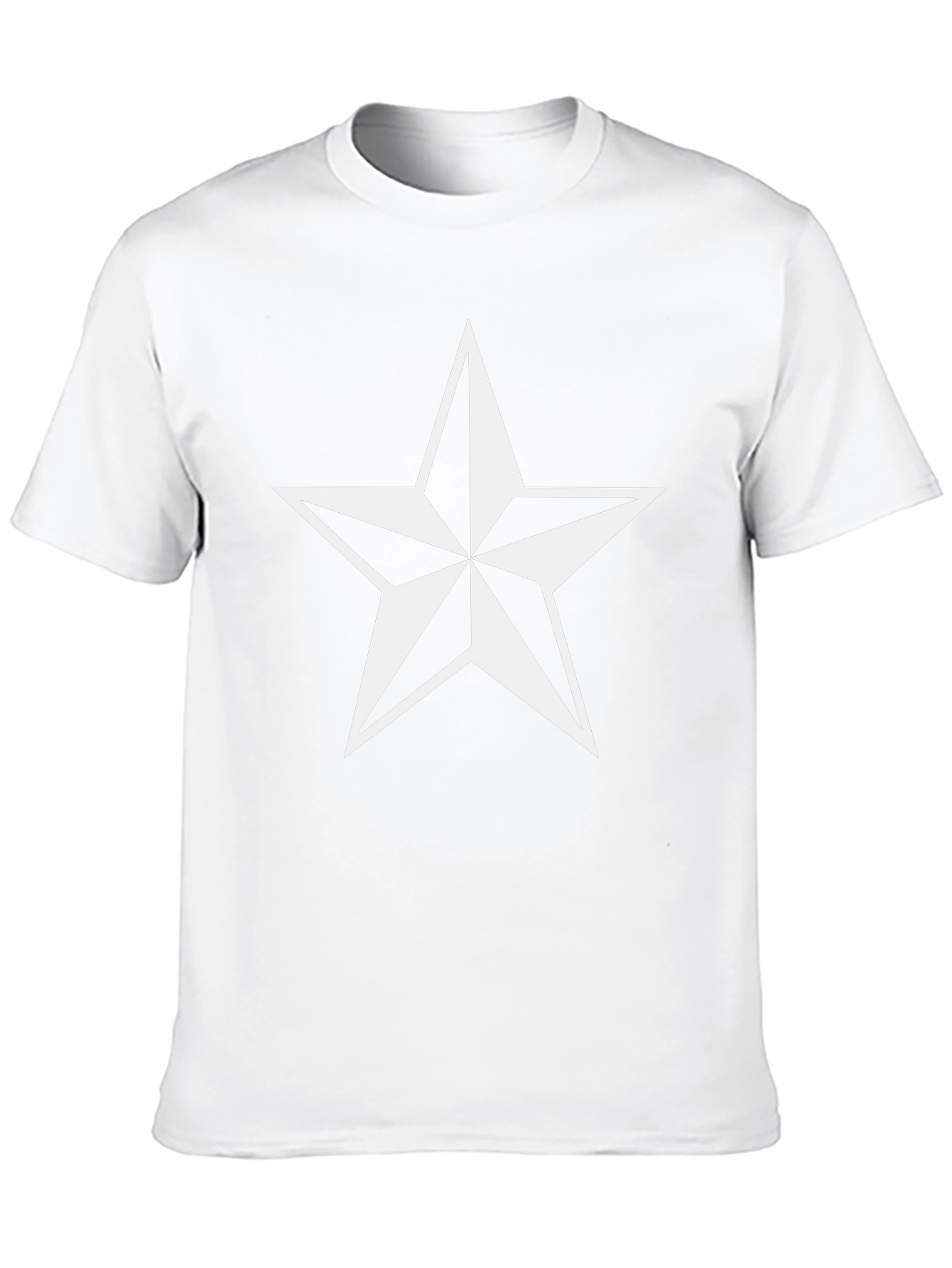 Black Tee with White Star Graphic