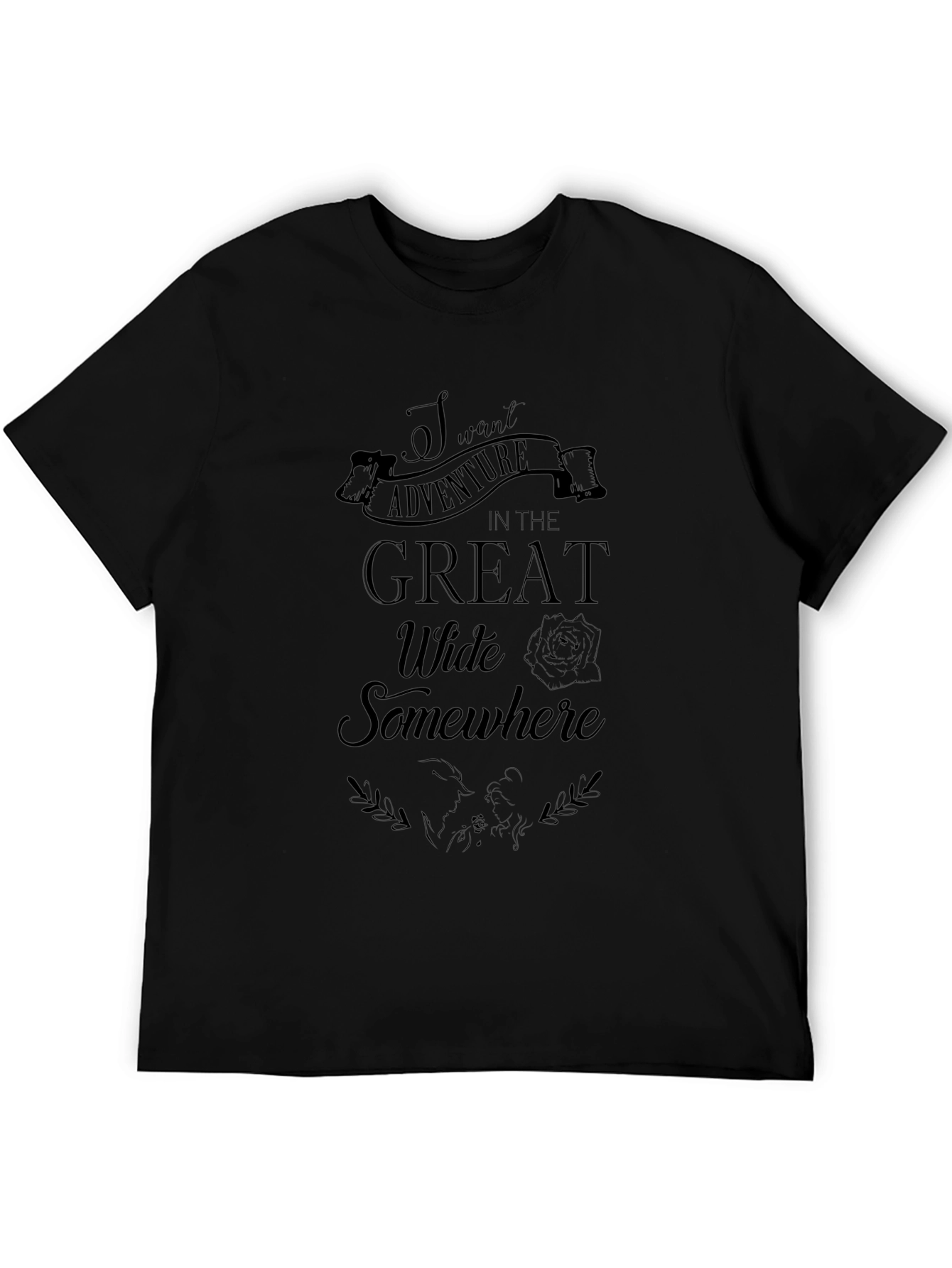 Adventure Awaits Black Graphic Tee