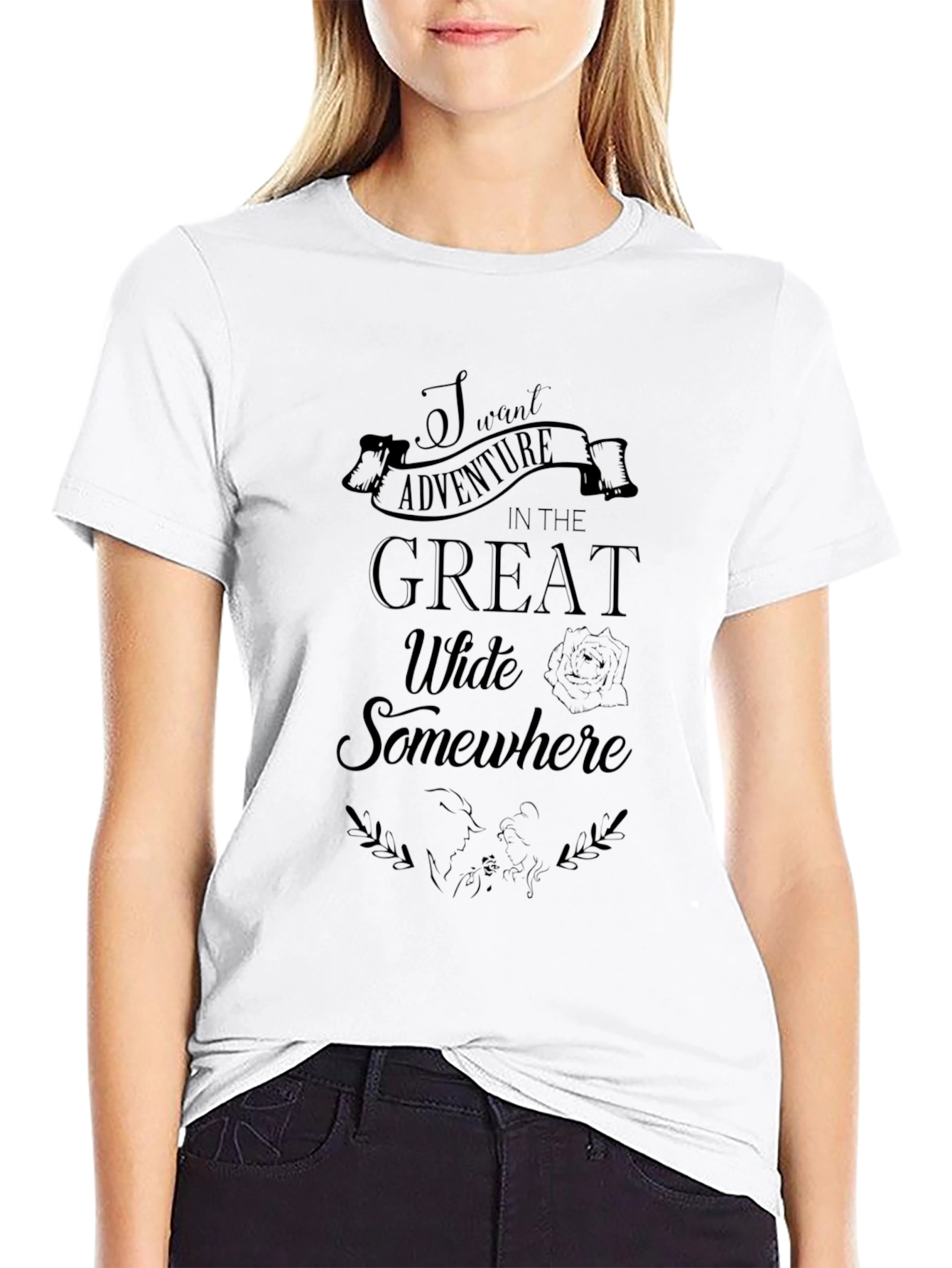 Adventure Awaits Black Graphic Tee