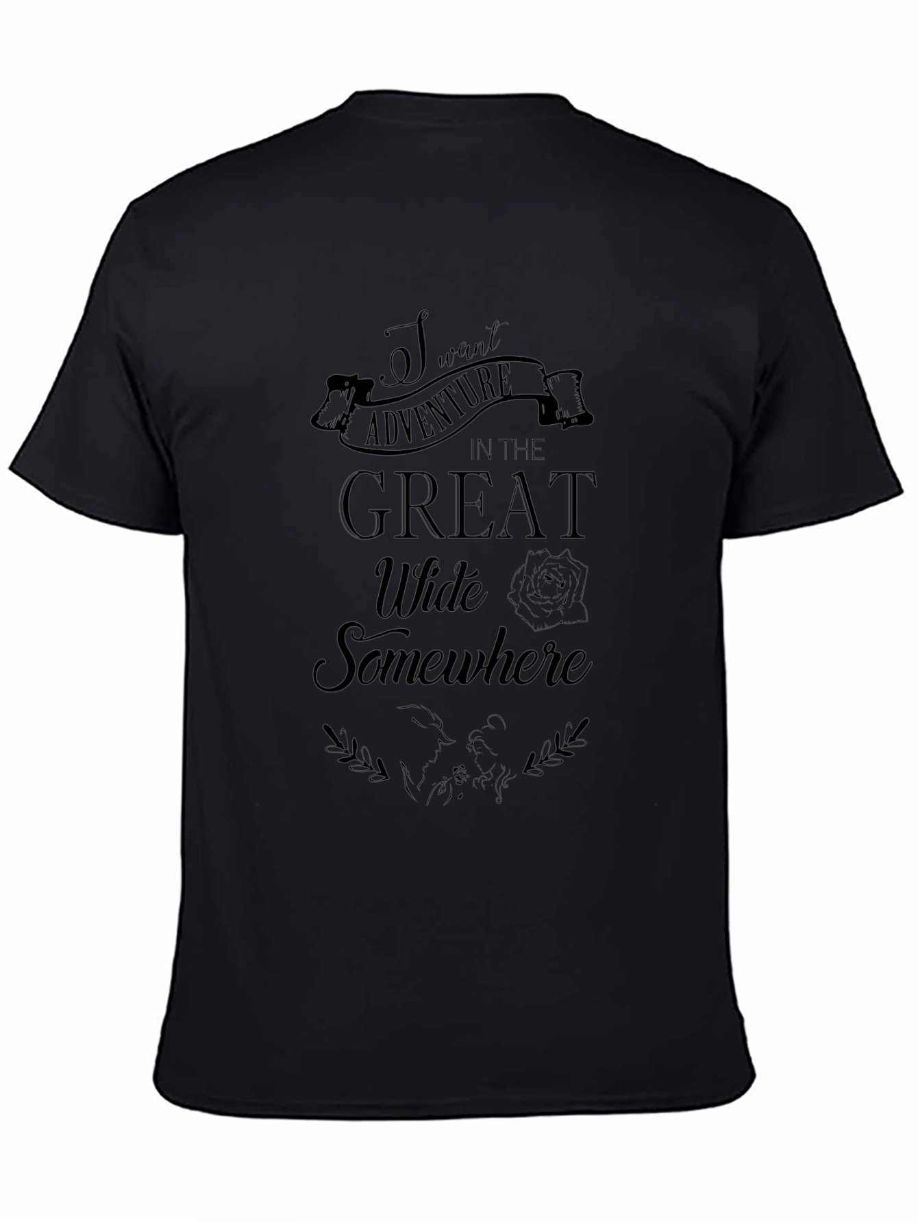Adventure Awaits Black Graphic Tee