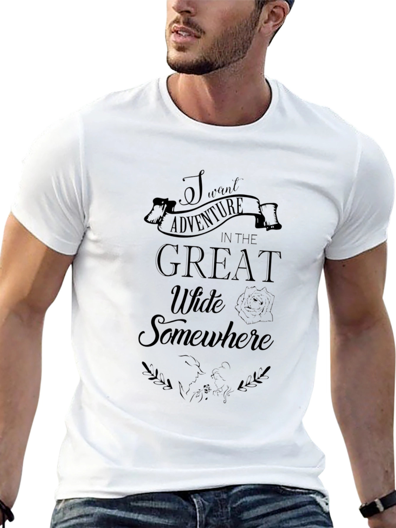 Adventure Awaits Black Graphic Tee