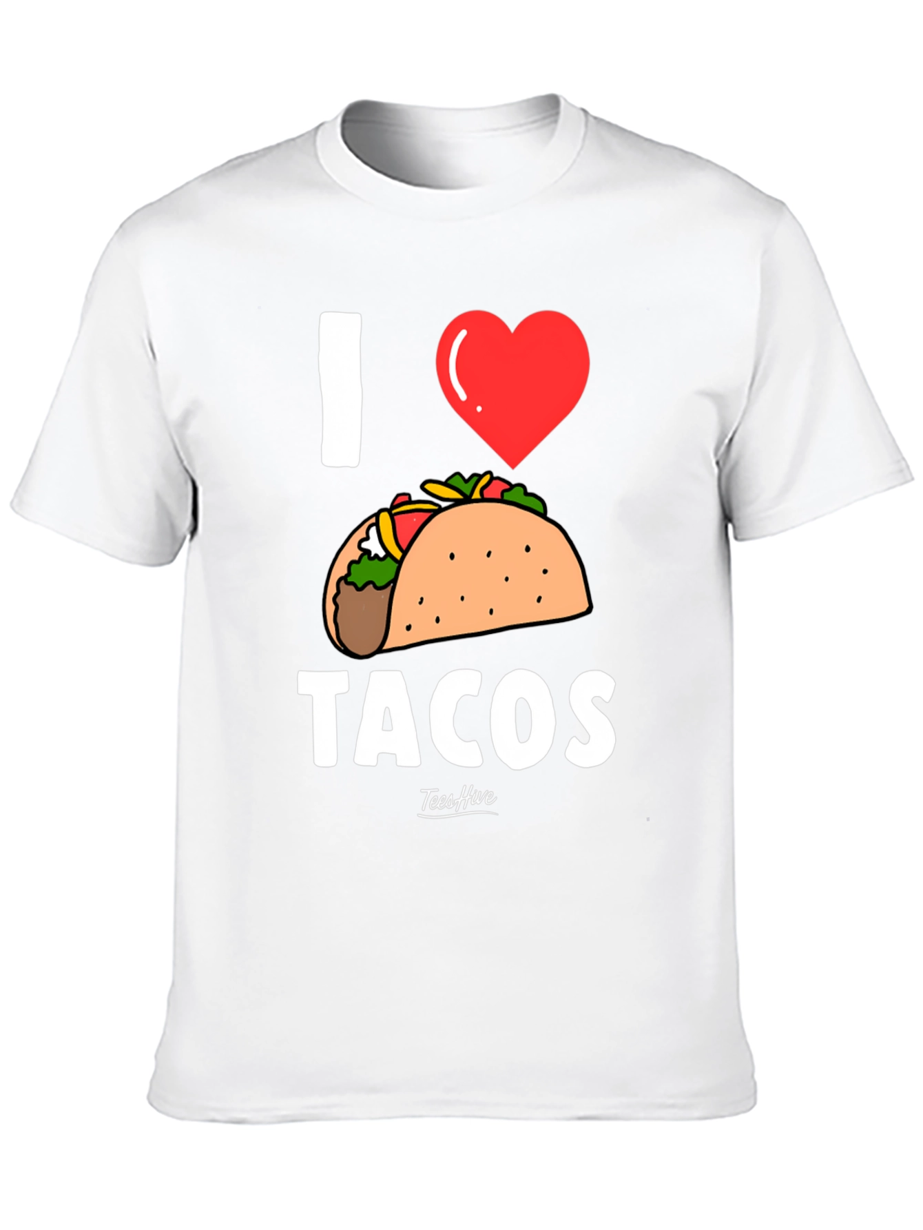 I Heart Tacos Graphic Tee - Black Cotton T-Shirt