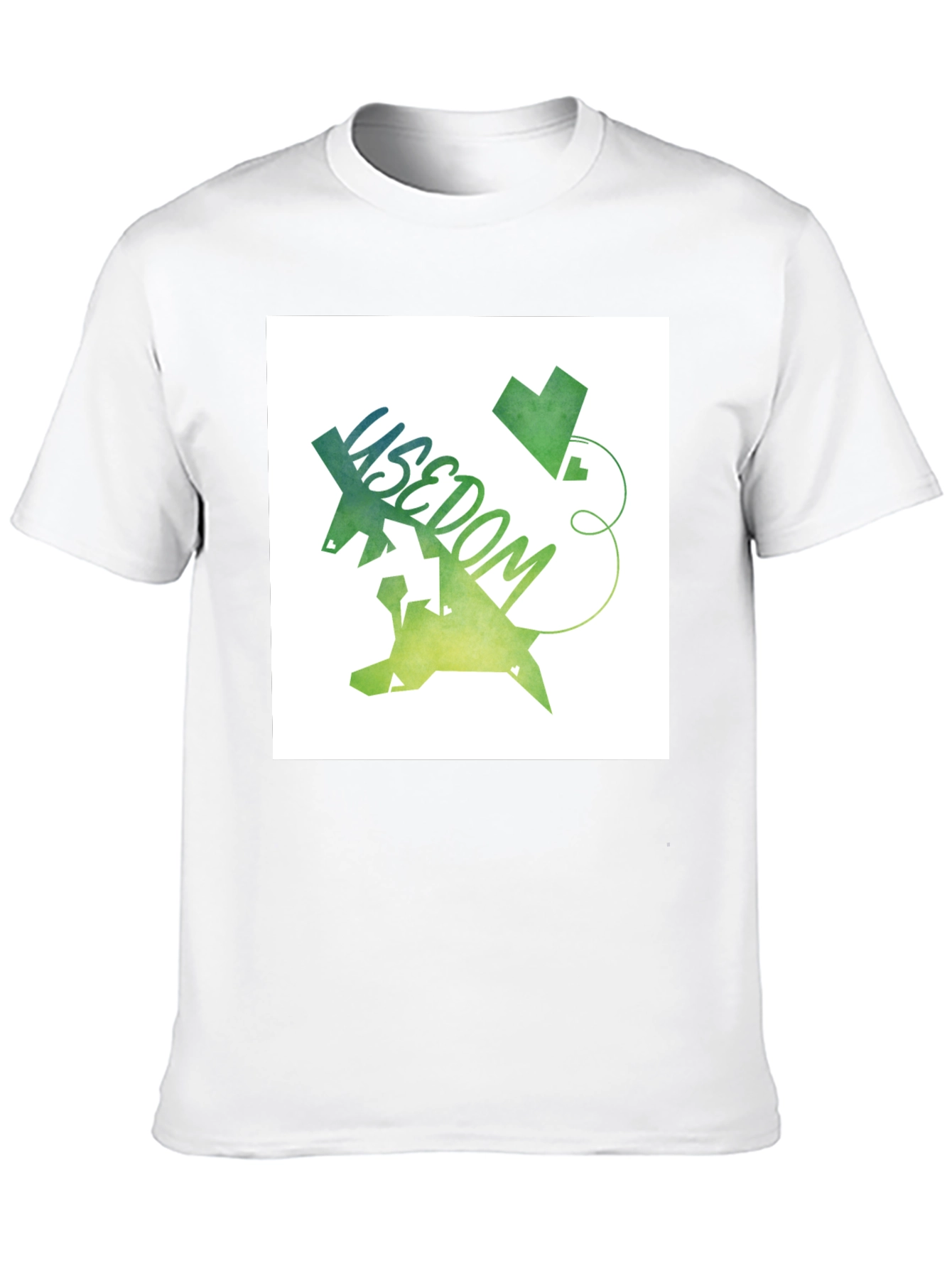 Usedom Graphic Tee - Island Love Green & Blue