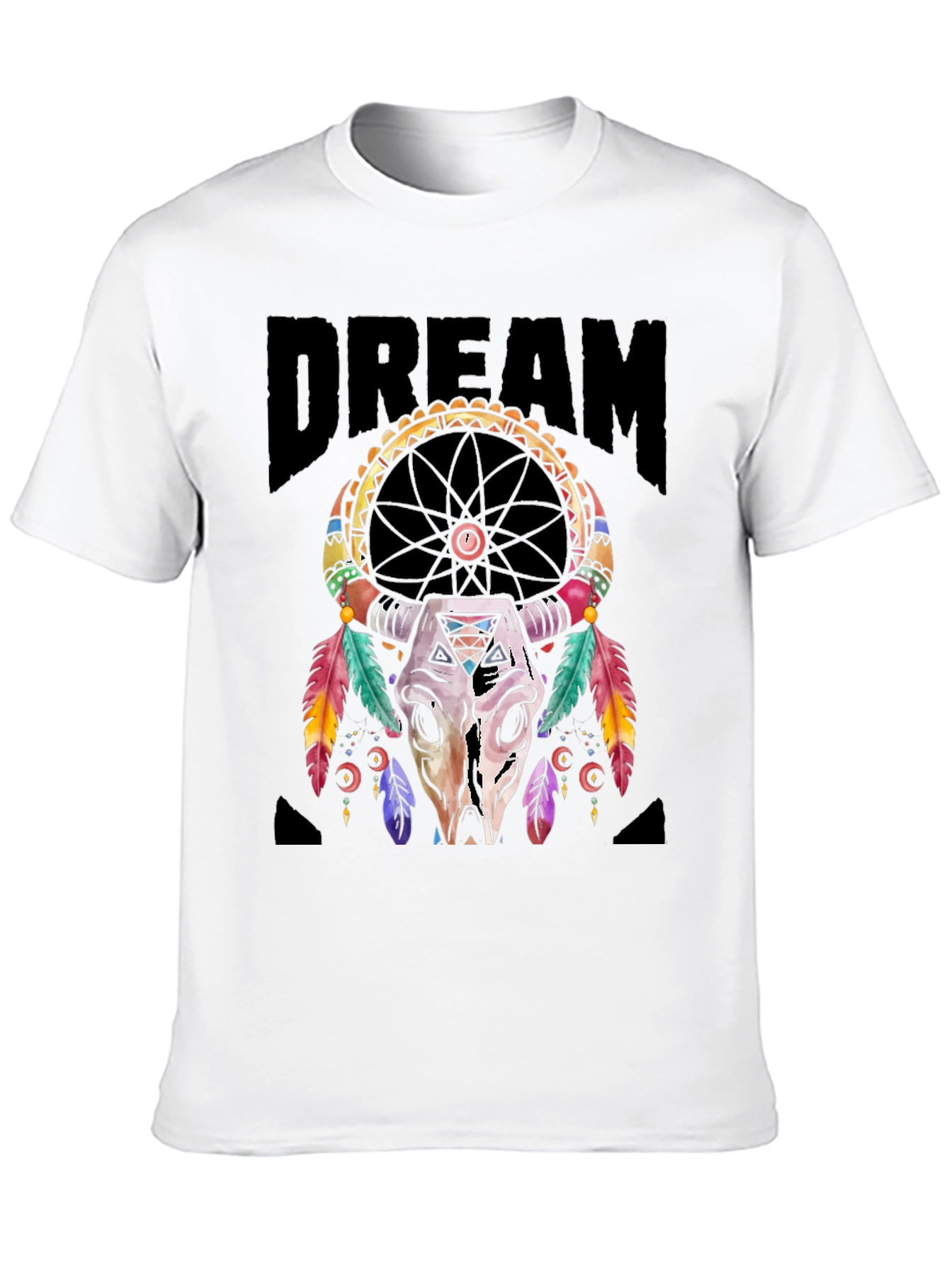 Dream Catcher Bull Skull Graphic Tee