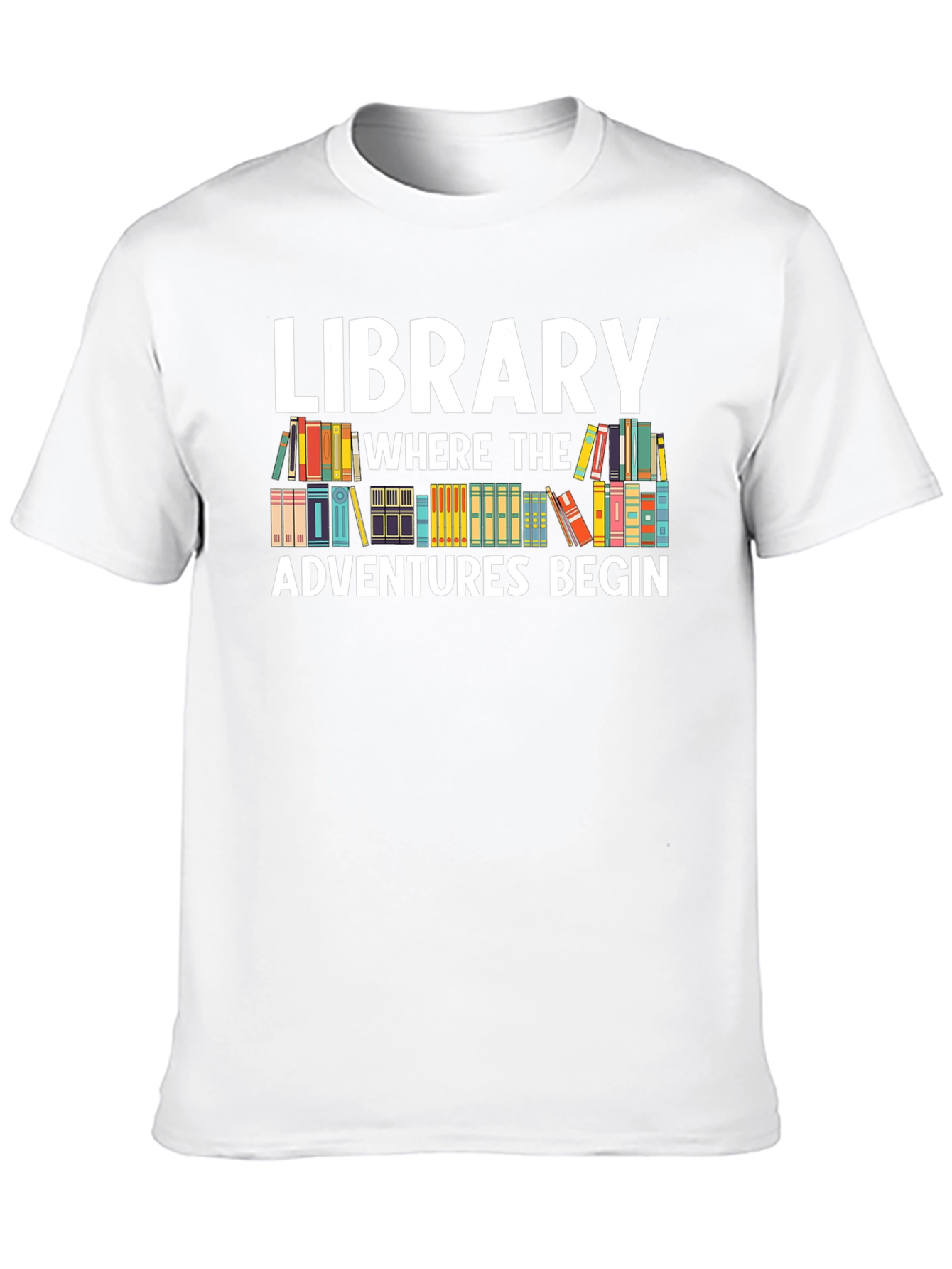 Library Adventures Graphic Tee - Book Lover Shirt