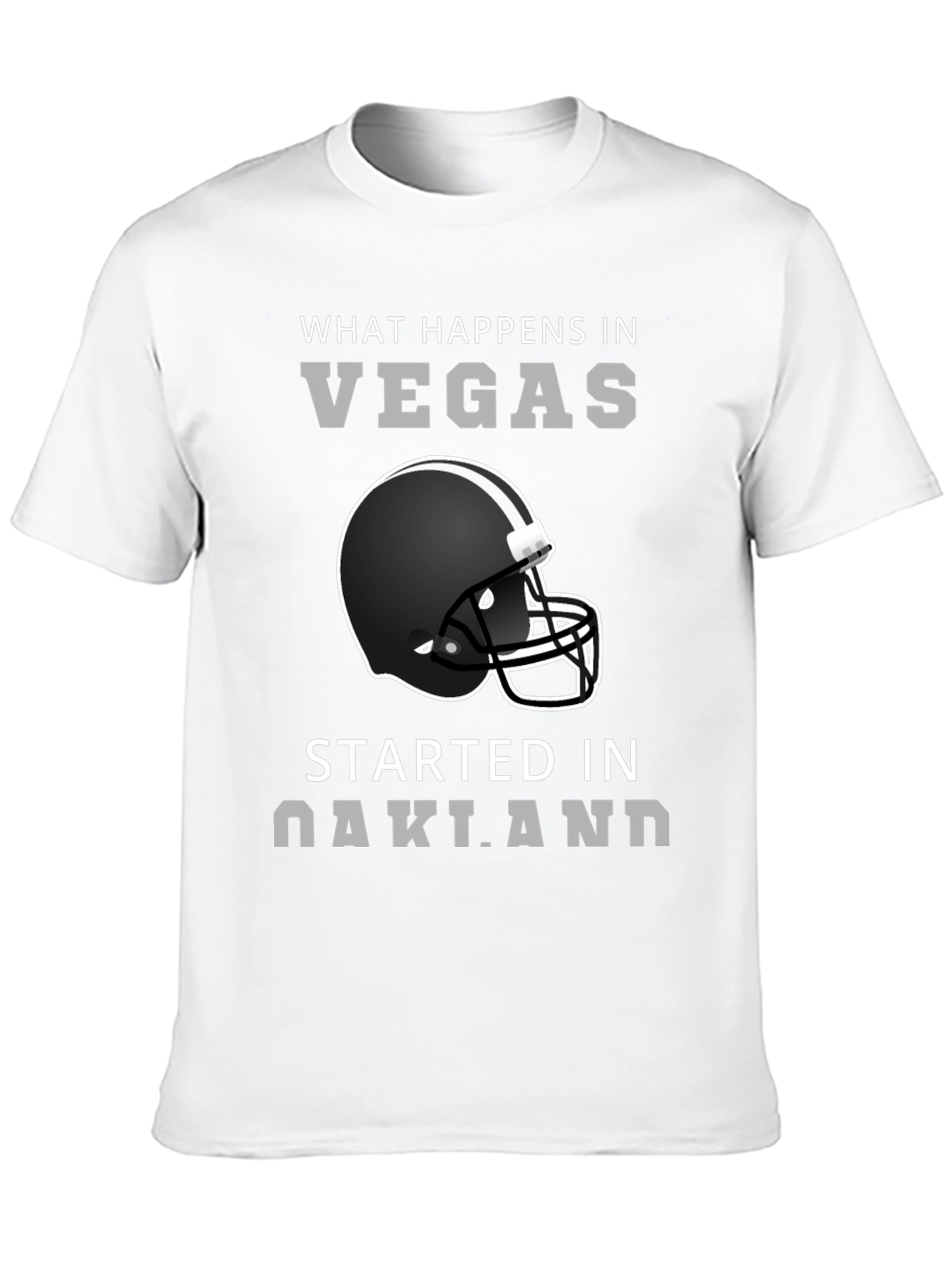 Vegas Started in Oakland Football Helmet T-Shirt