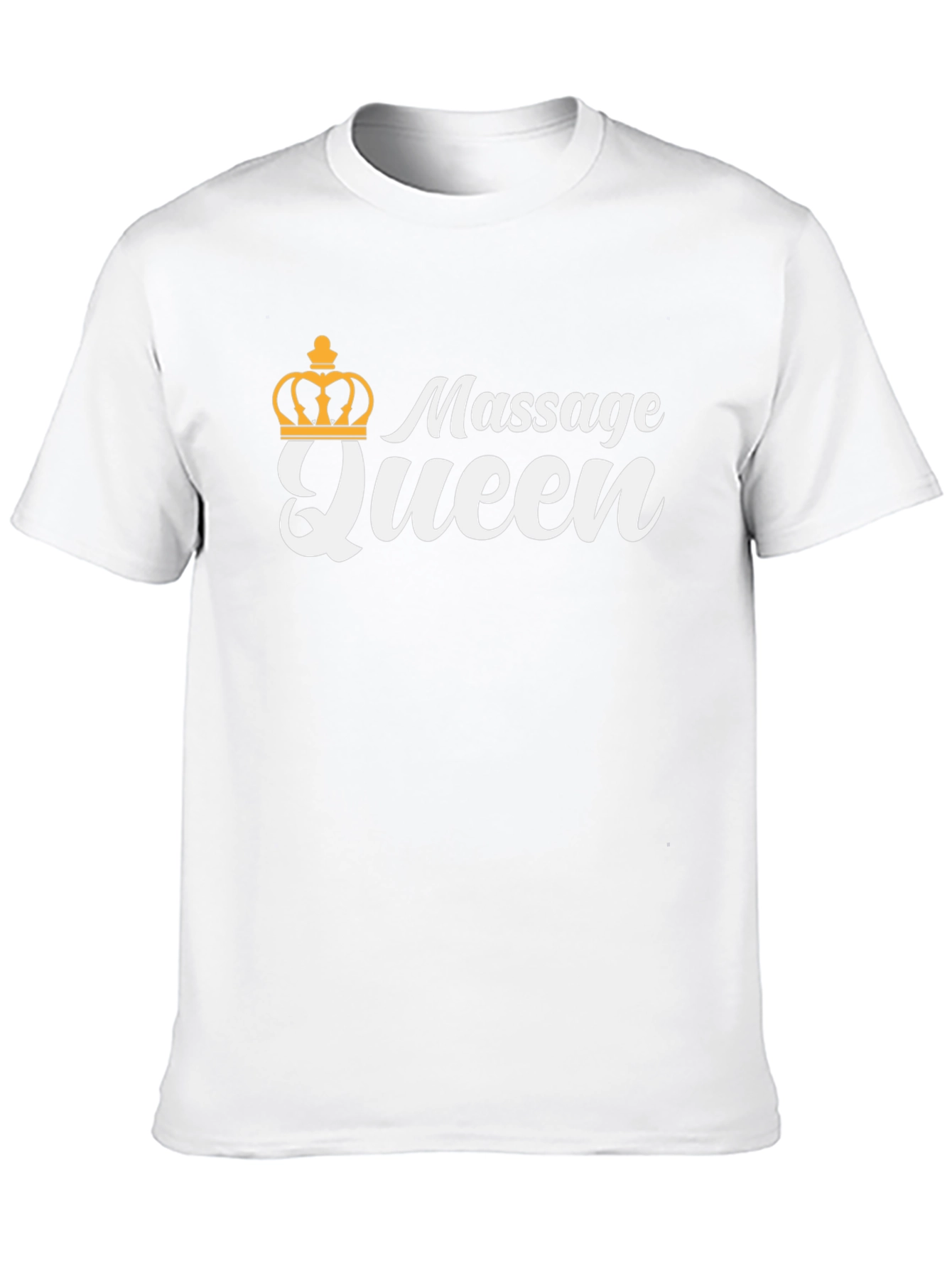 Massage Queen T-Shirt - Black Crown Graphic Novelty Tee