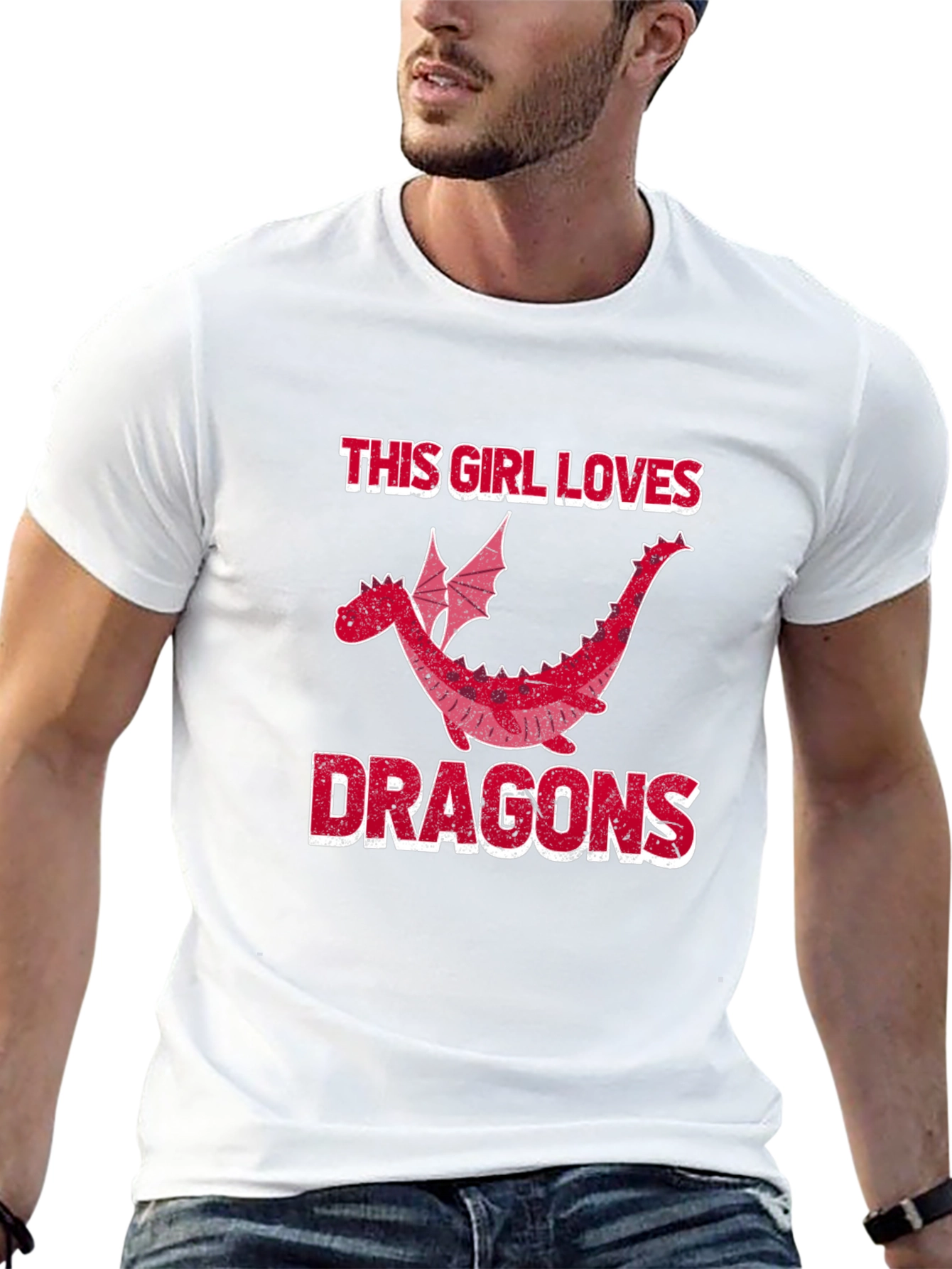 This Girl Loves Dragons T-Shirt - Black Graphic Tee