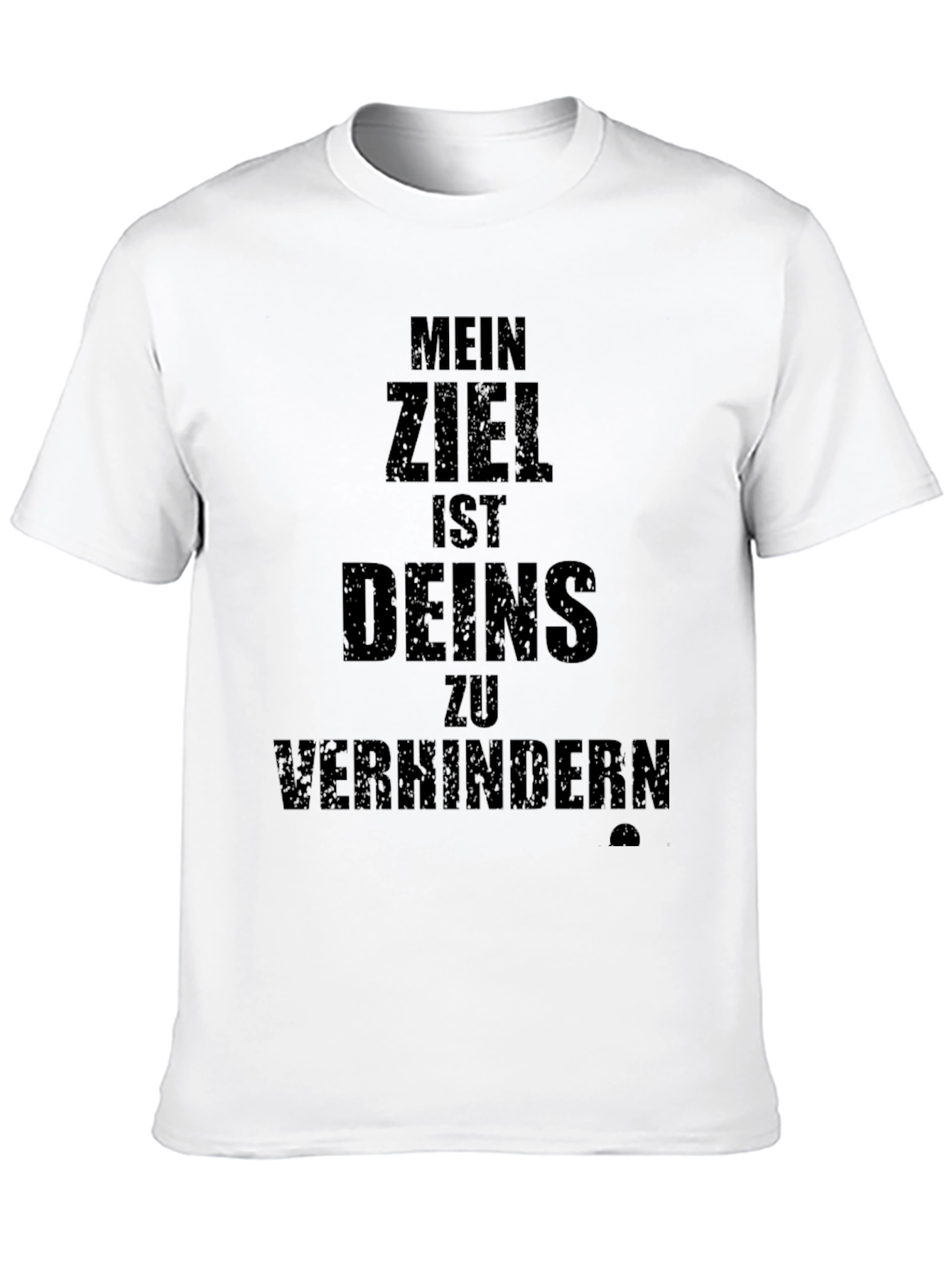 Mens Mein Ziel Graphic Print Black T-Shirt
