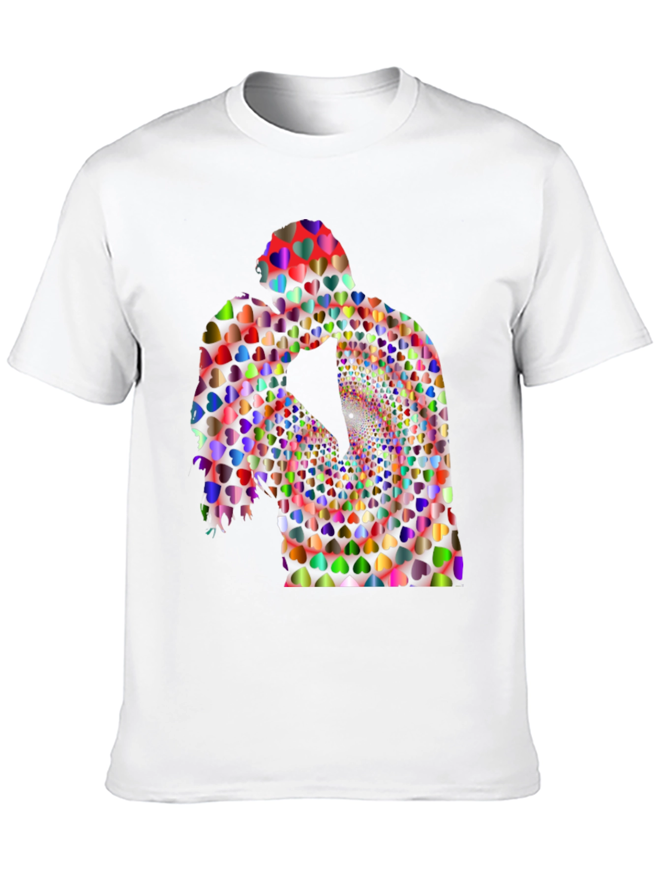 Heart Couple Graphic Tee - Modern Love Shirt