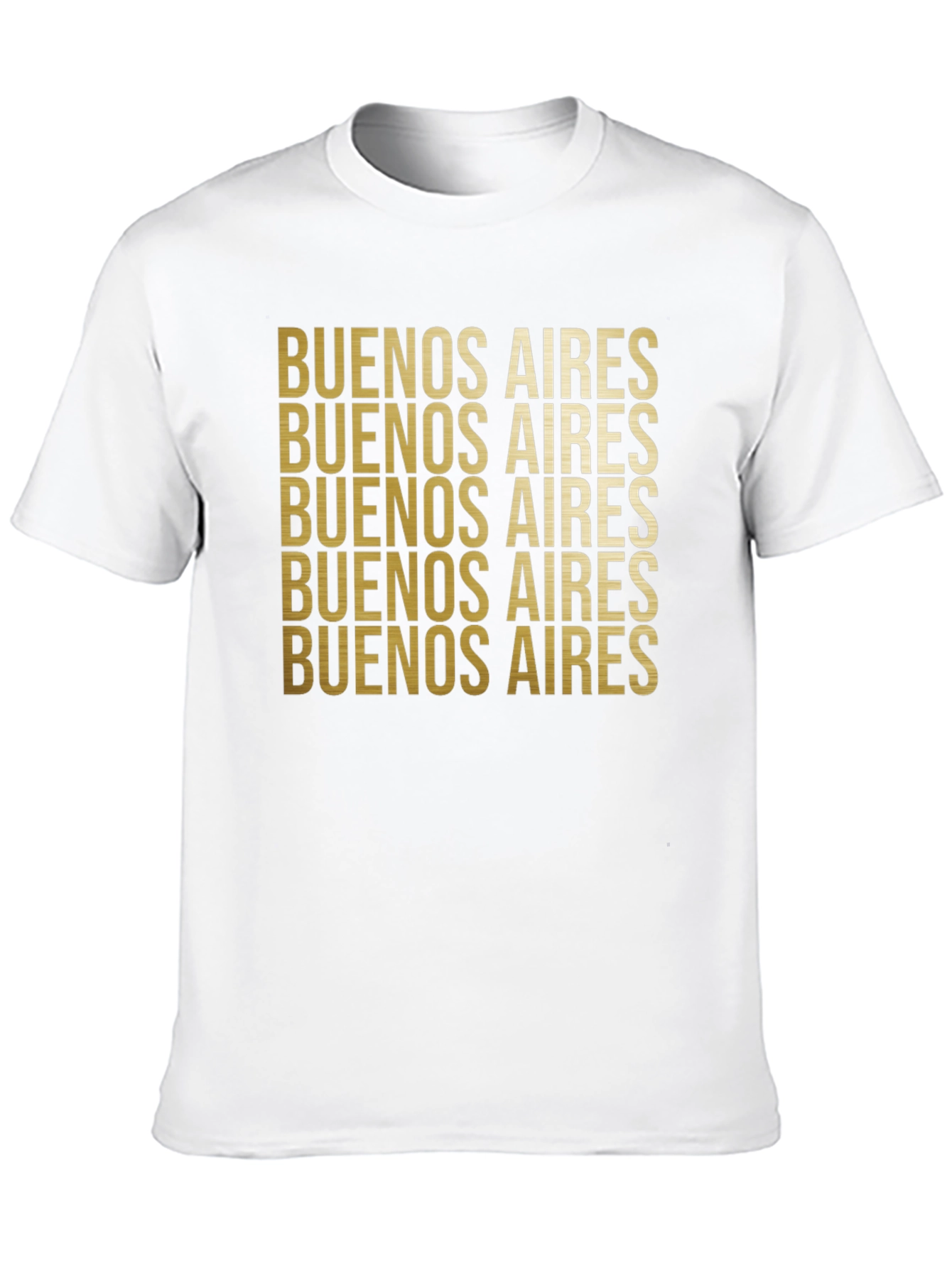Buenos Aires Gold Text Black Graphic Tee