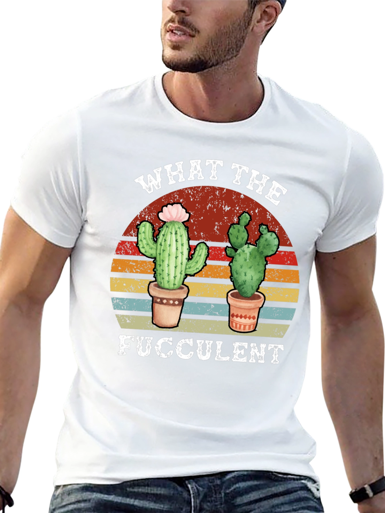 What the Fucculent Cactus Graphic T-Shirt
