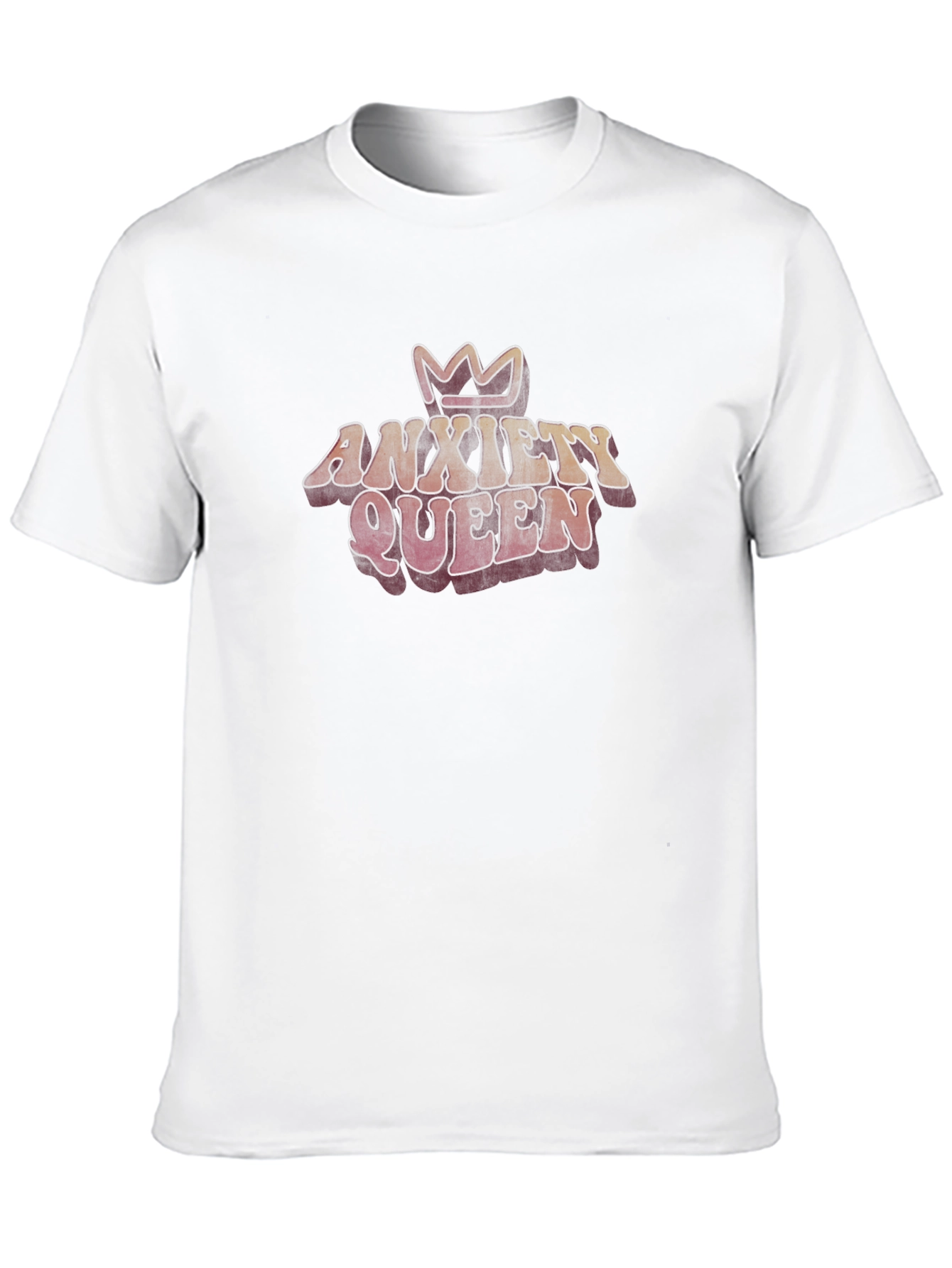 Anxiety Queen Graphic Tee - Trendy Crew Neck T-Shirt