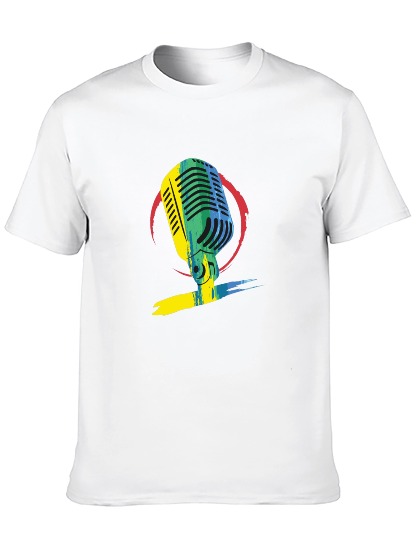 Retro Microphone Graphic Tee - Stylish Music Lover T-Shirt
