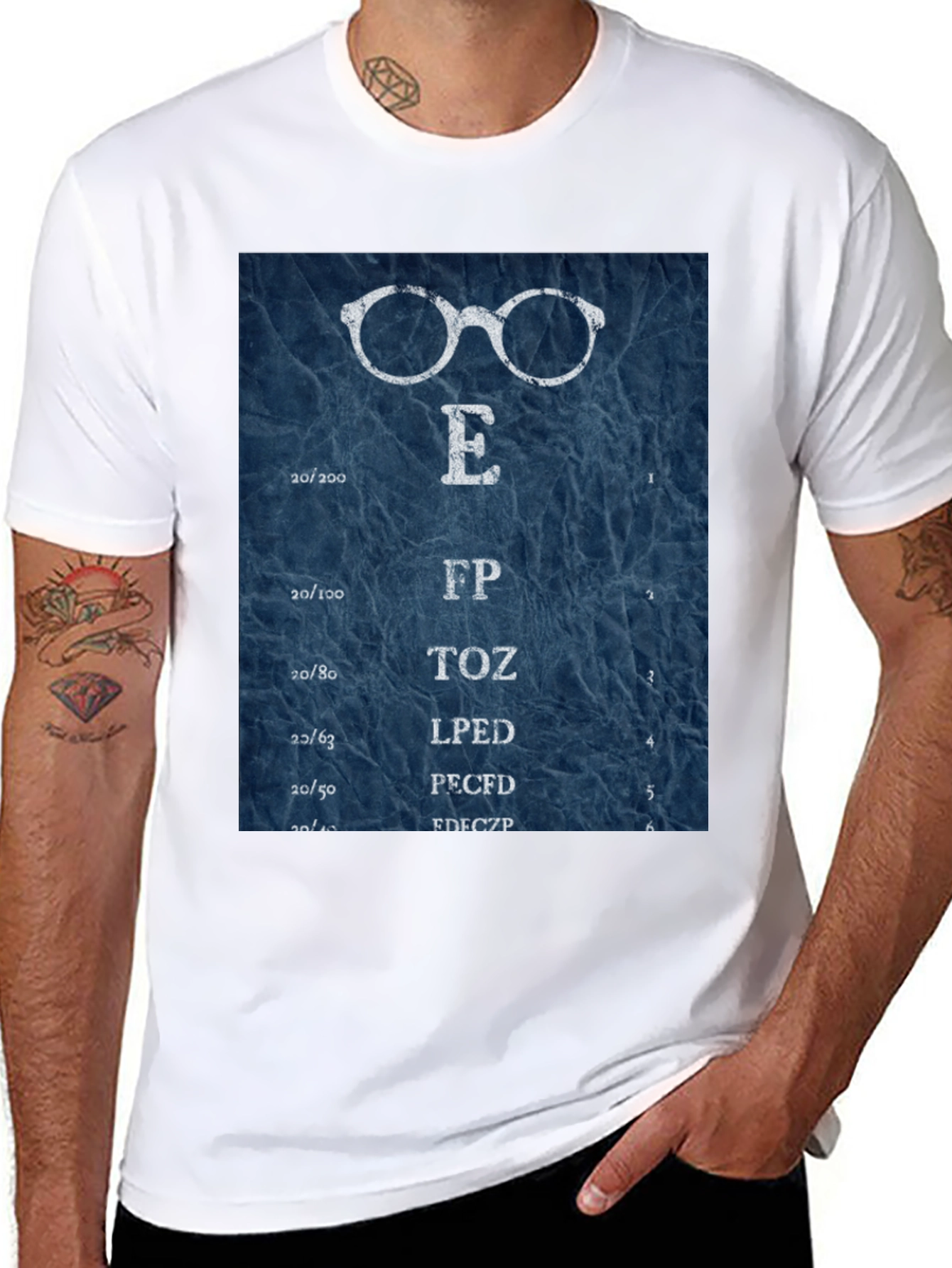 Eye Chart T-Shirt - Vision Test Novelty Tee