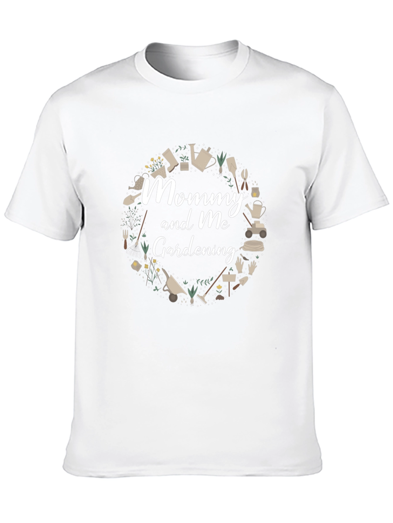 Mommy and Me Gardening T-Shirt - Black Graphic Tee