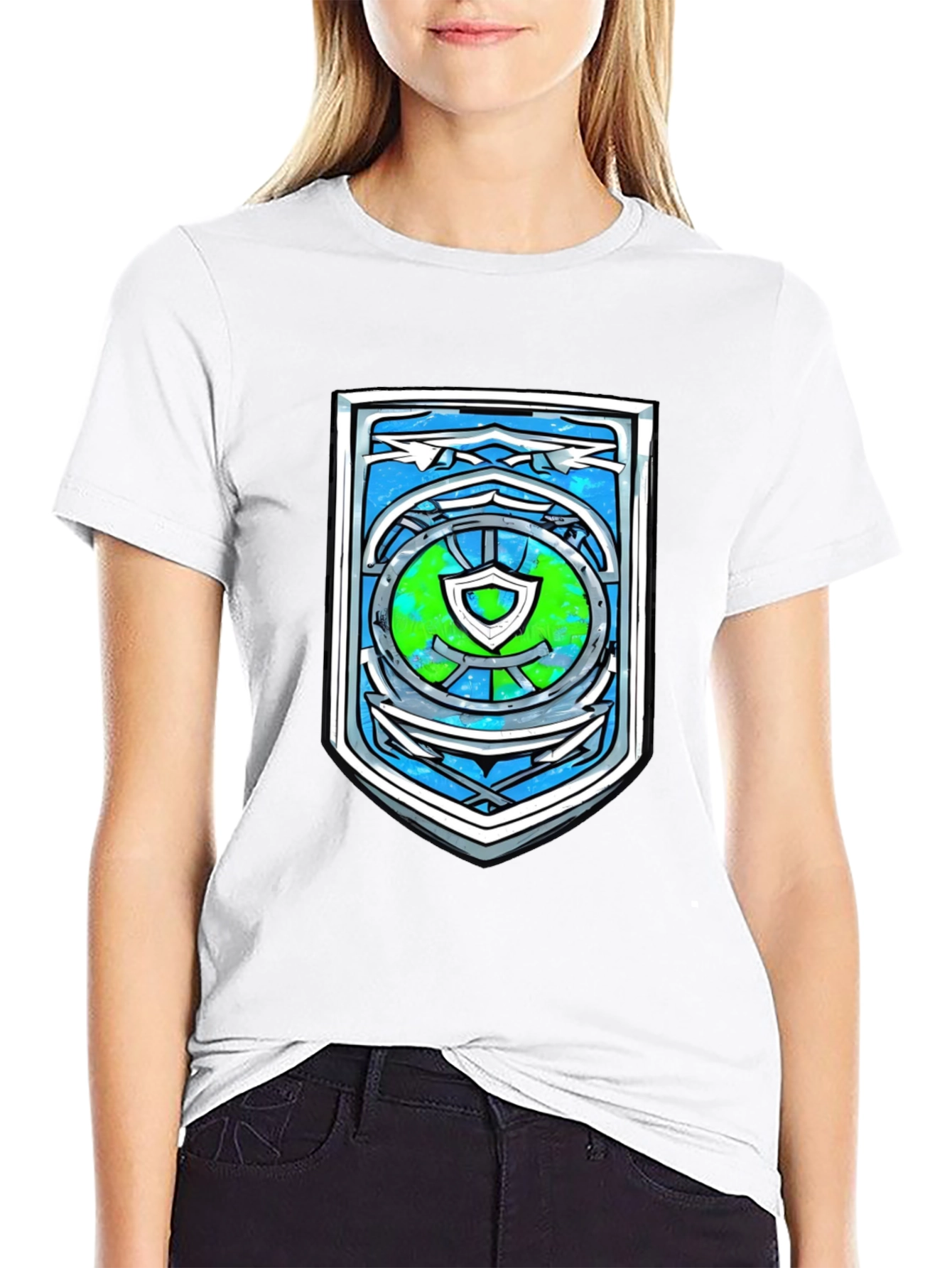 Graphic Shield T-Shirt - Mens Black Tee