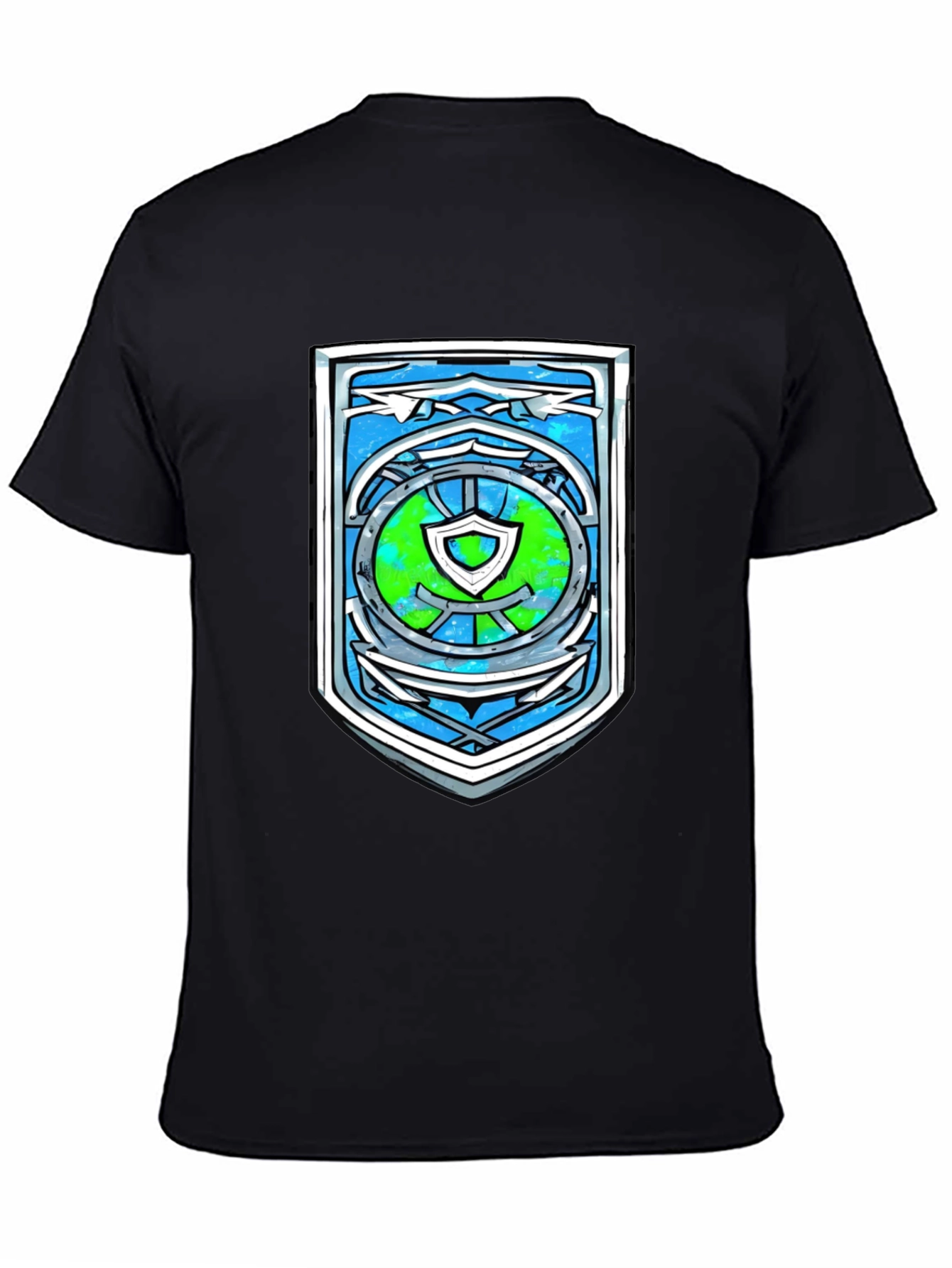 Graphic Shield T-Shirt - Mens Black Tee