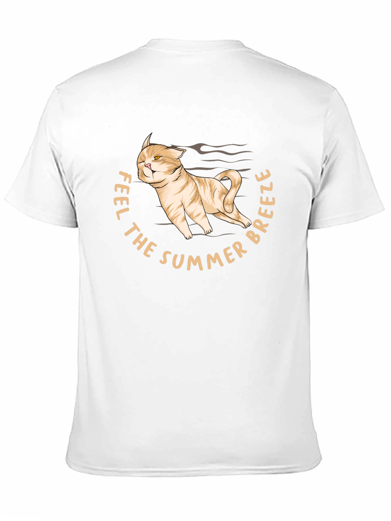 Feel The Summer Breeze Cat Graphic T-Shirt