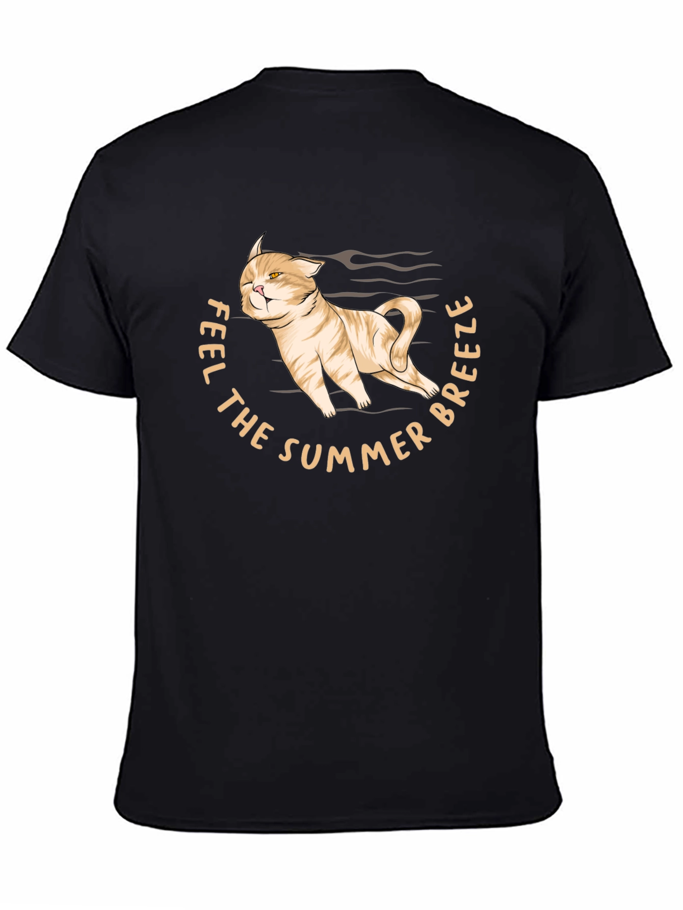 Feel The Summer Breeze Cat Graphic T-Shirt