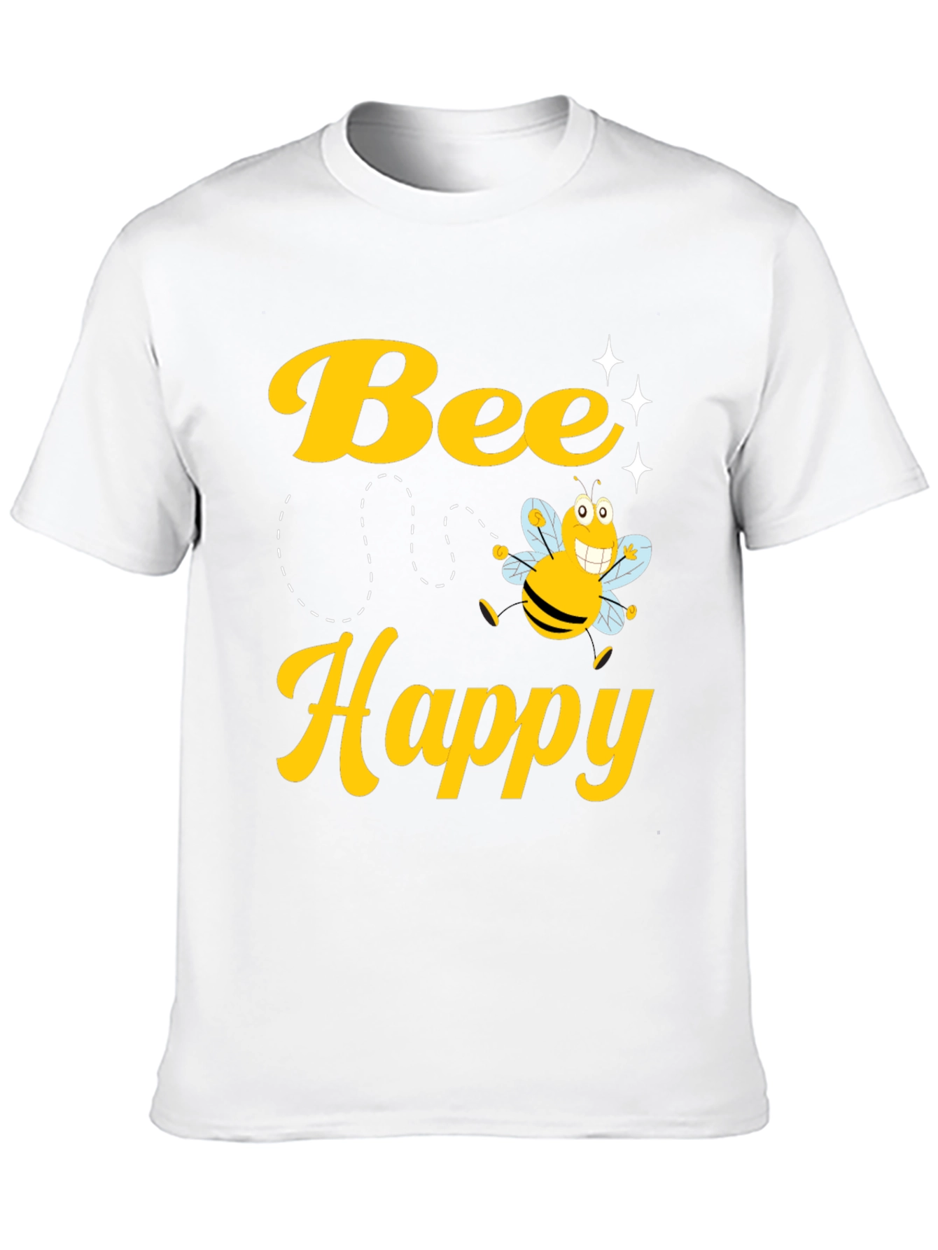 Bee Happy Graphic Tee - Unisex Cotton T-Shirt