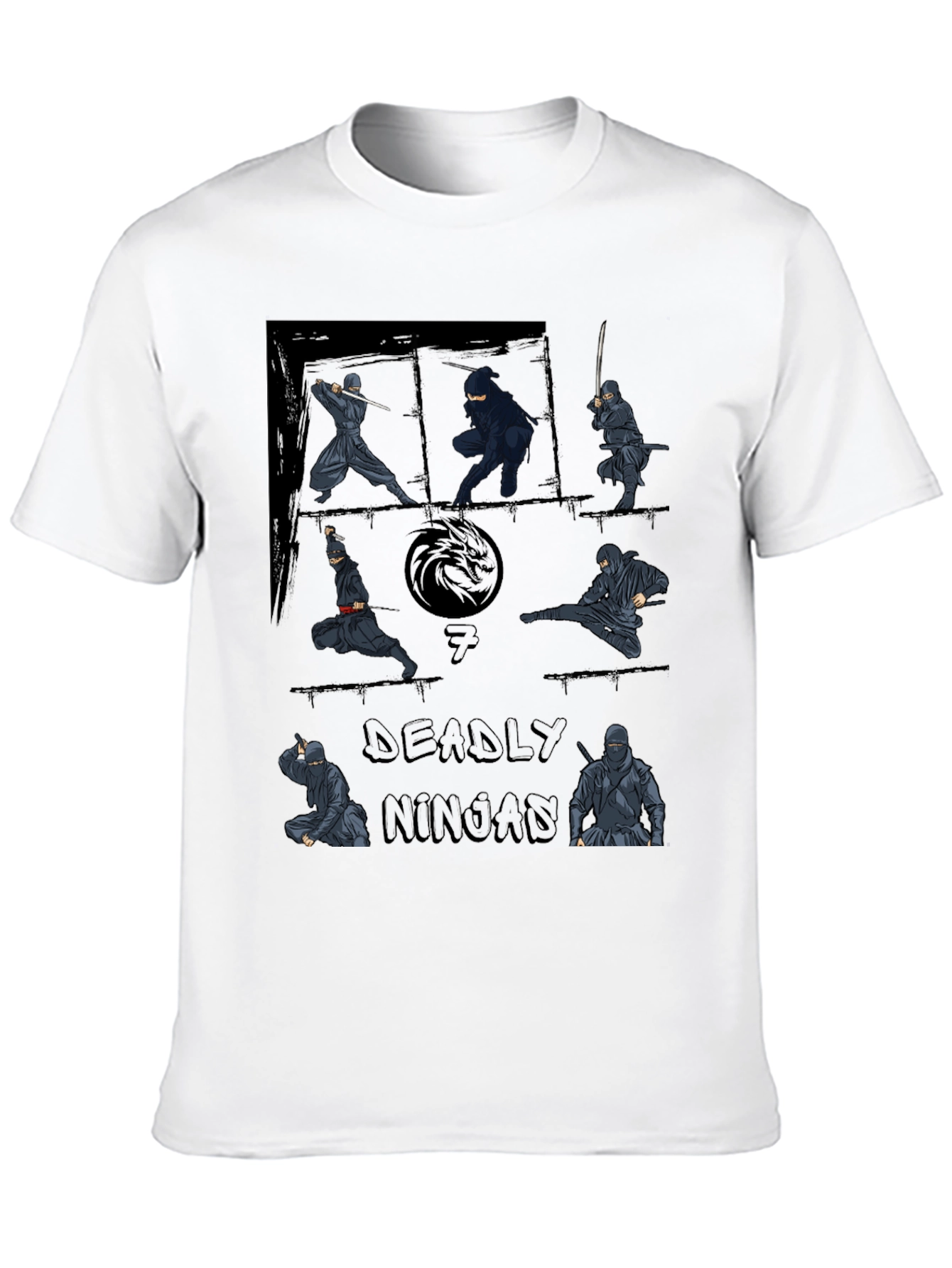 Deadly Ninjas Graphic T-Shirt - Martial Arts Tee