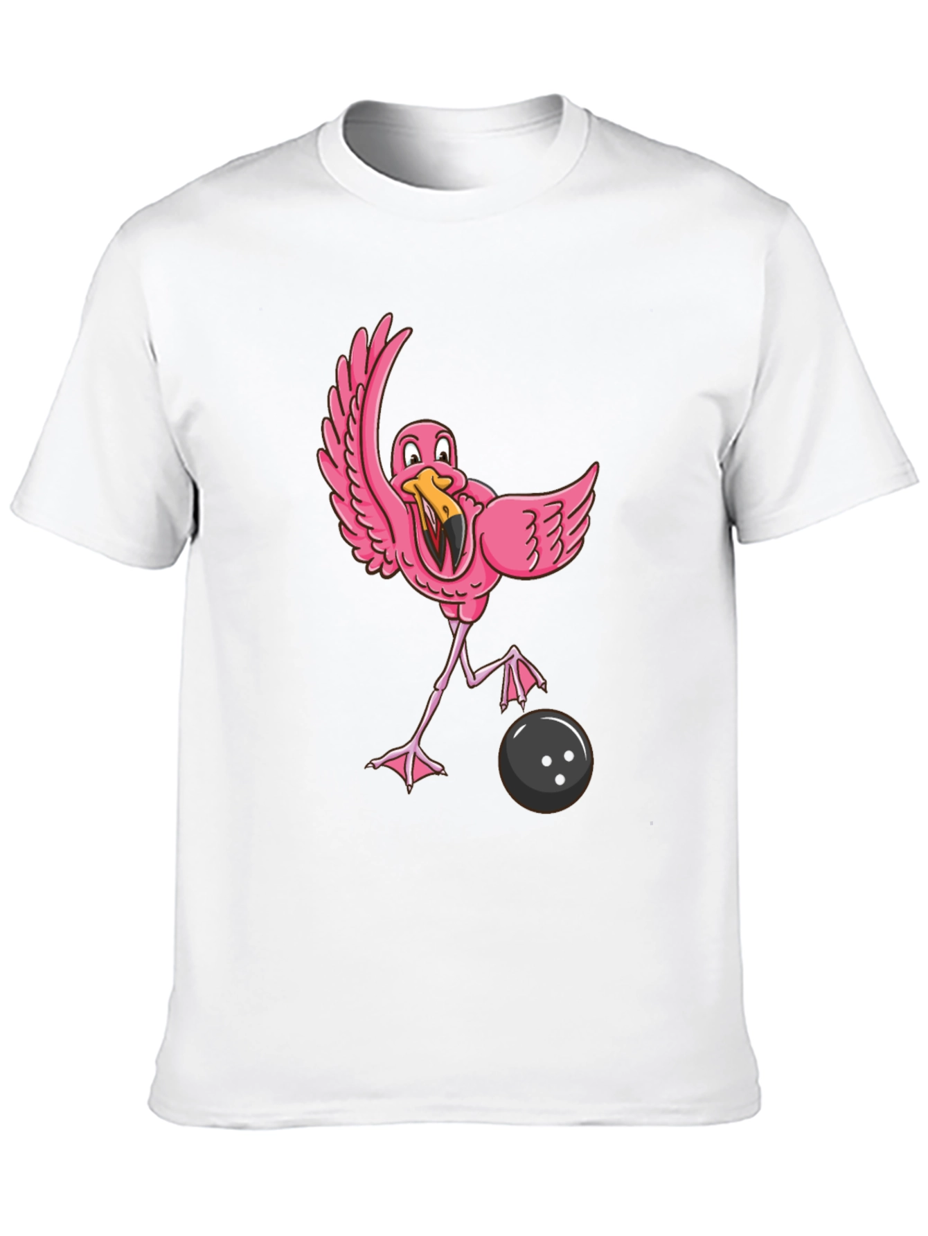 Flamingo Bowling Black T-Shirt