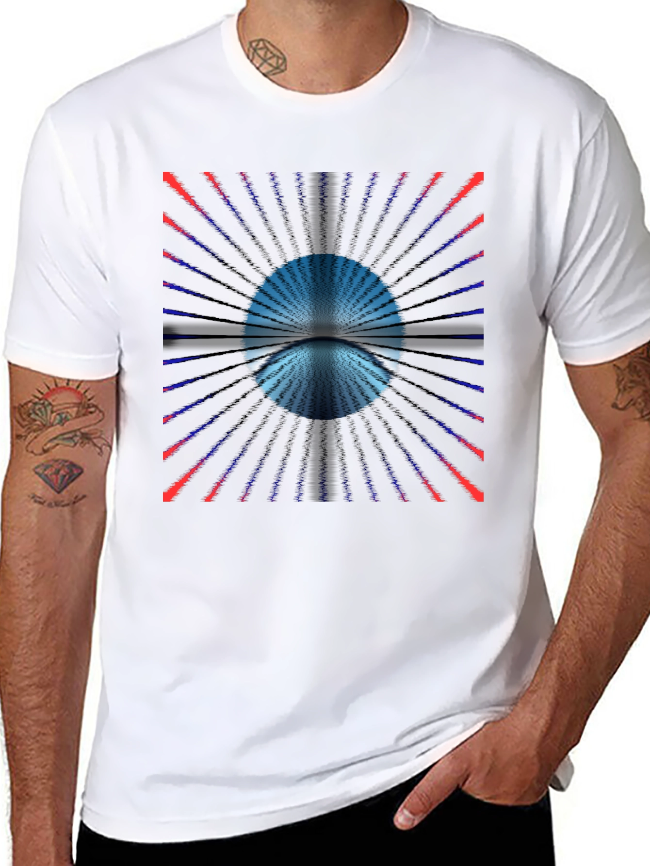 Abstract Portal Black T-Shirt