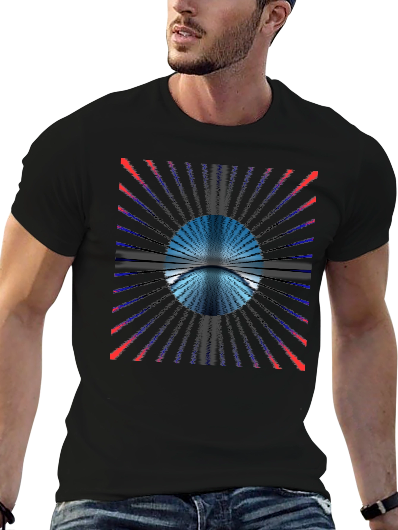 Abstract Portal Black T-Shirt