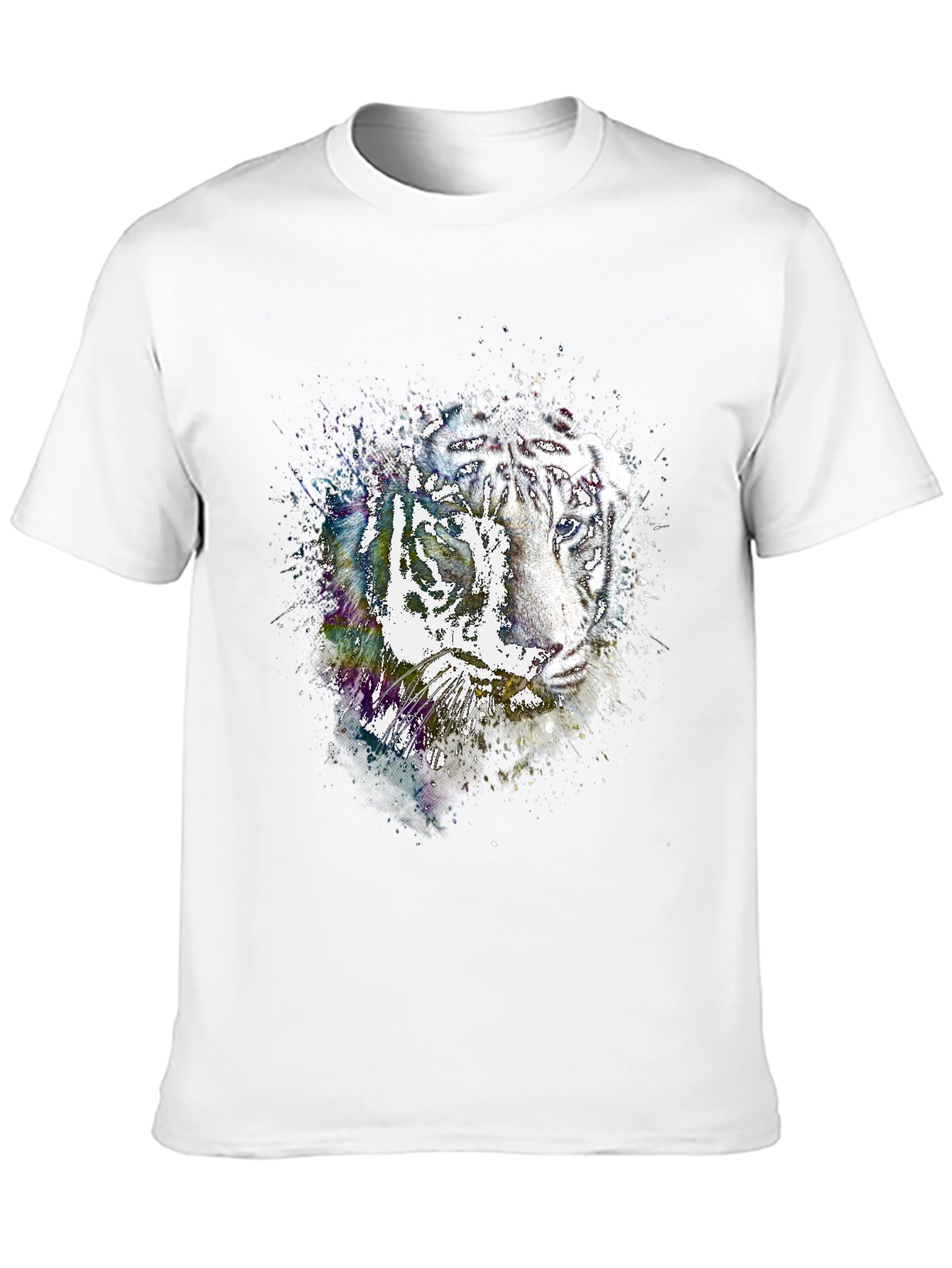 Tiger Splash Black T-Shirt - Unique Graphic Tee