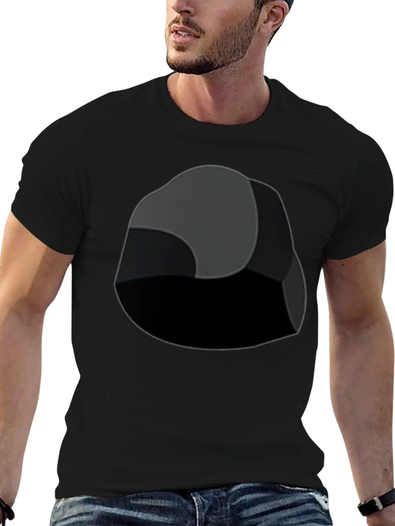 Abstract Rock Graphic Black T-Shirt
