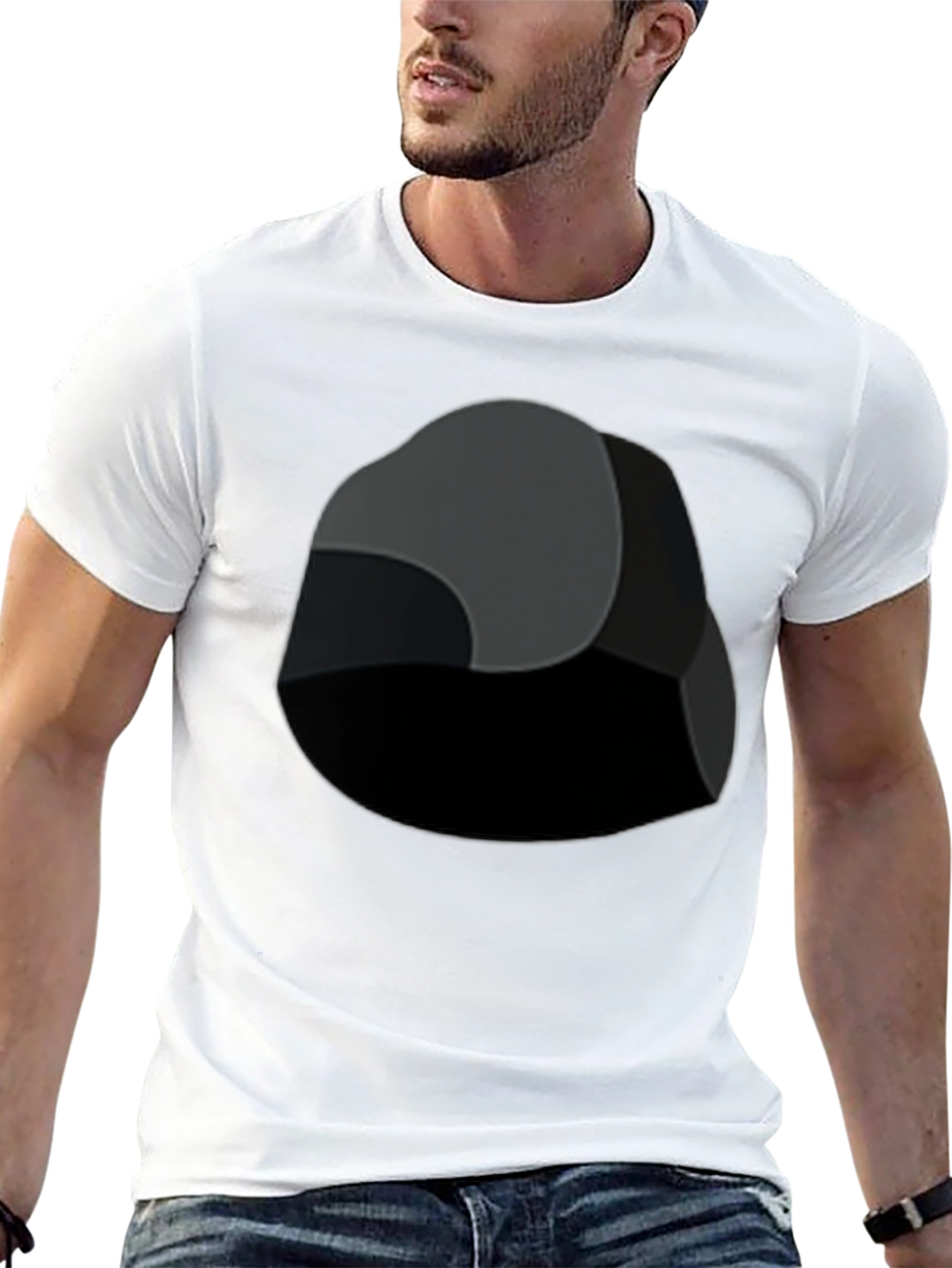 Abstract Rock Graphic Black T-Shirt