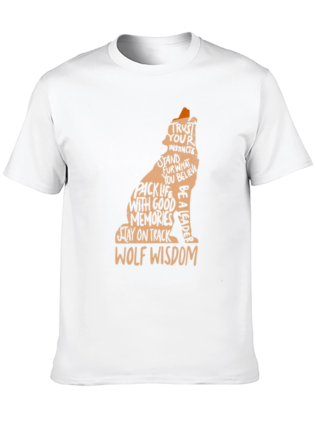 Wolf Wisdom Graphic Tee - Black Casual T-Shirt