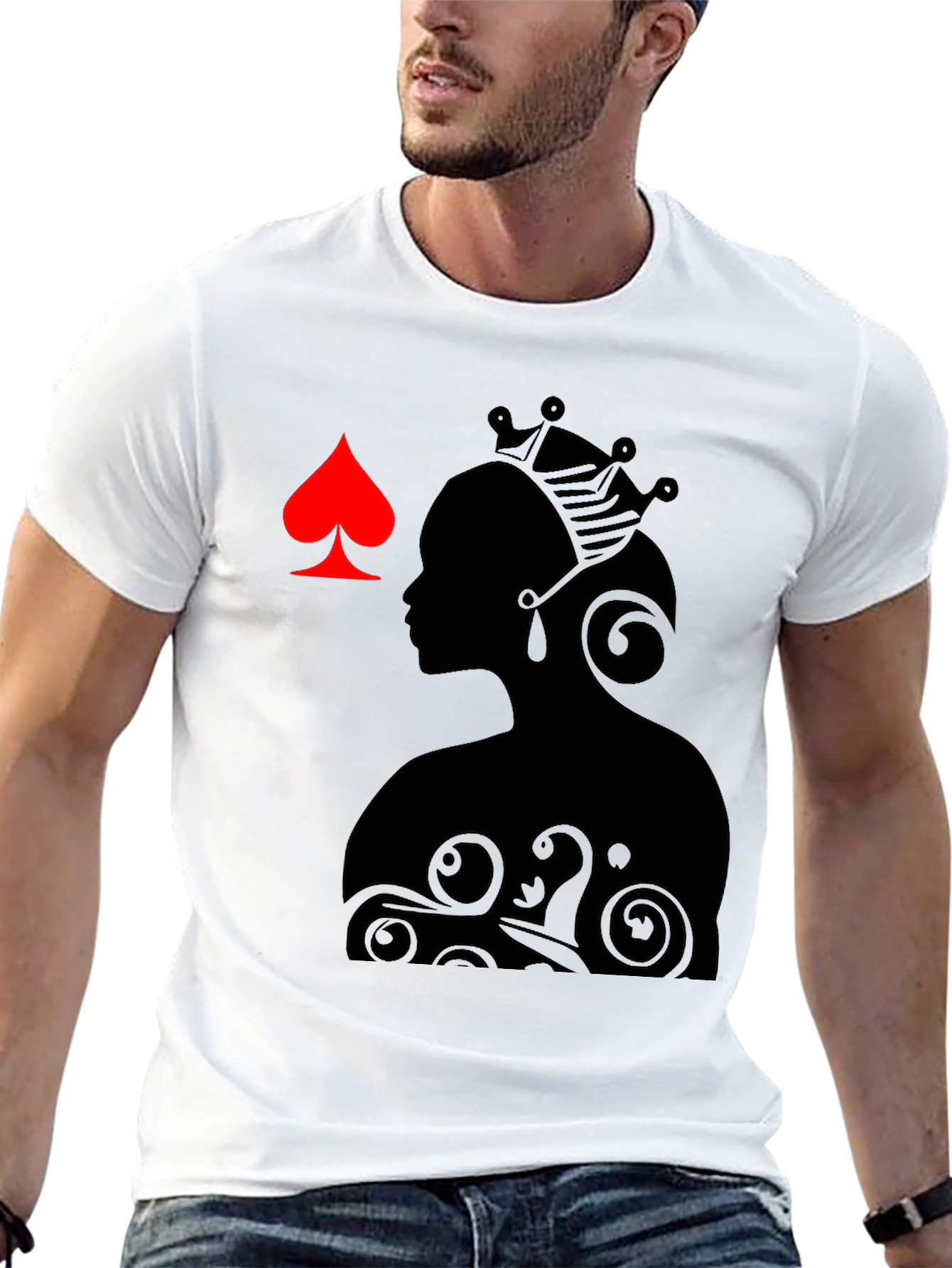 Queen of Spades Graphic Tee - Black