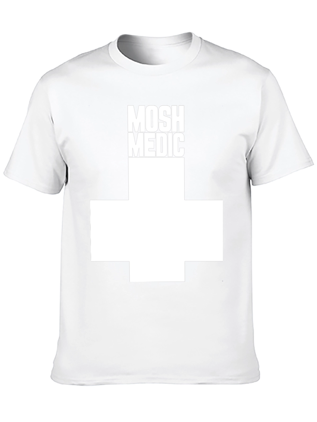 MOSH MEDIC Black T-Shirt with White Cross Design