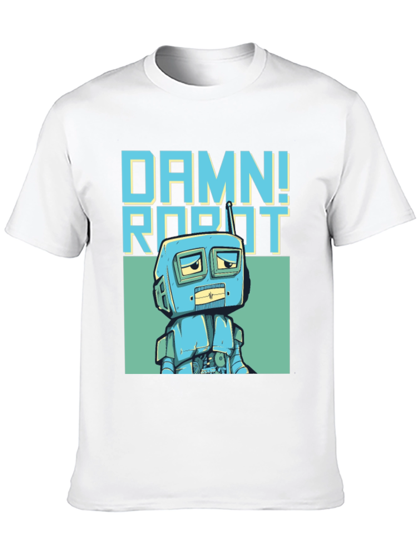Damn! Robot Graphic Tee - Retro Style