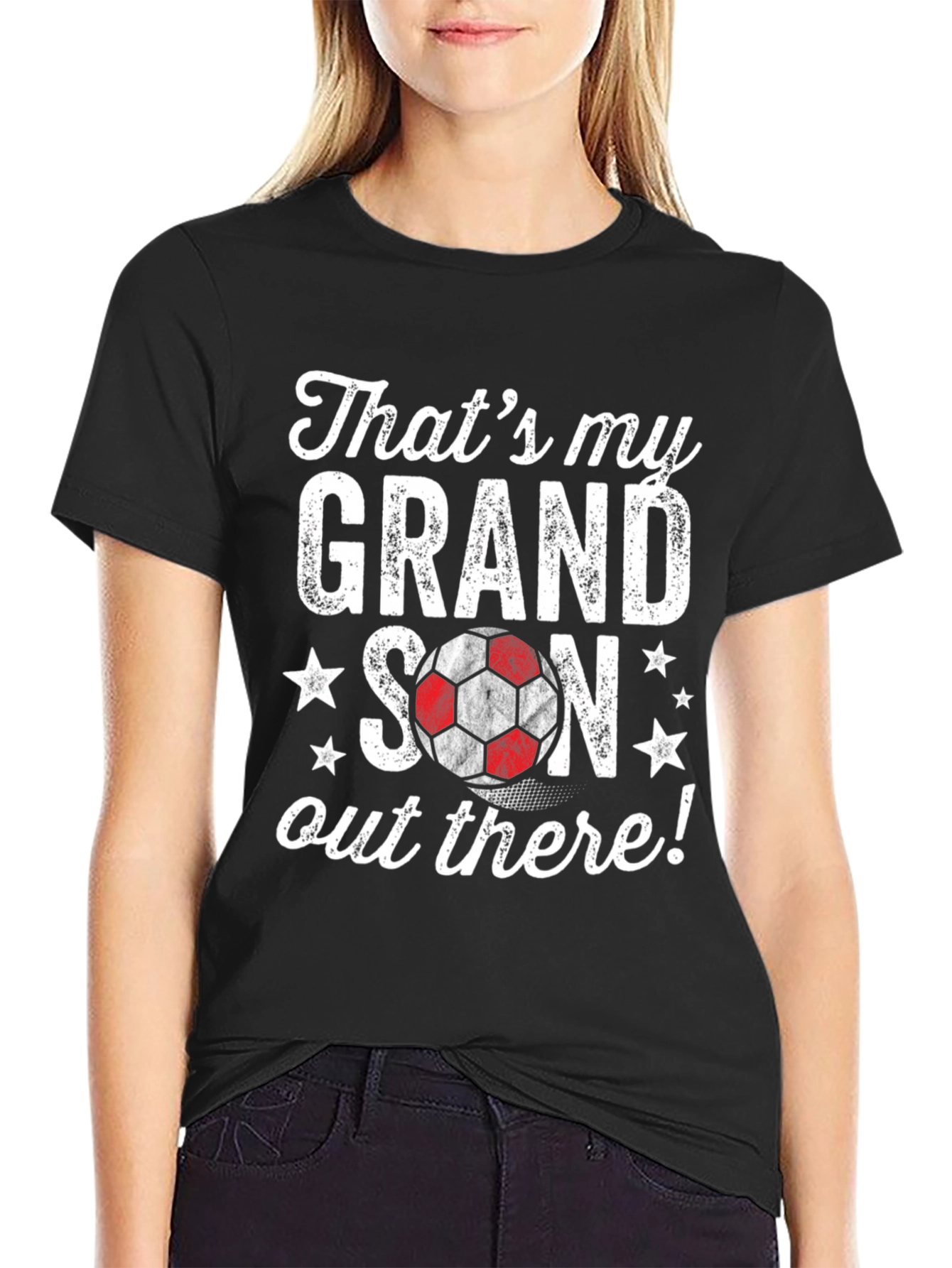 Grandson Soccer T-Shirt: Thats My Grandson Out There!