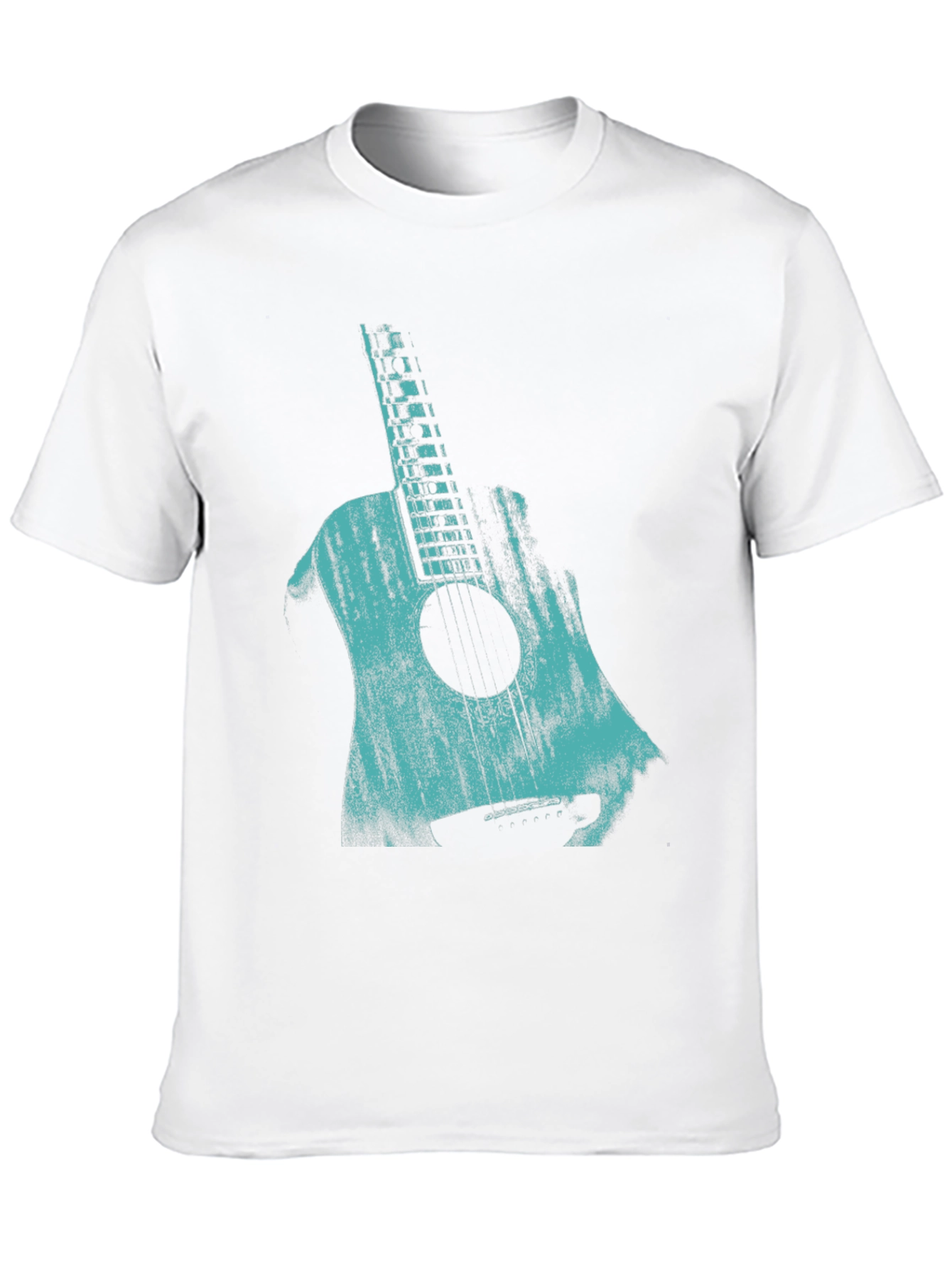Guitar Graphic Print T-Shirt - Stylish Music Lover Tee