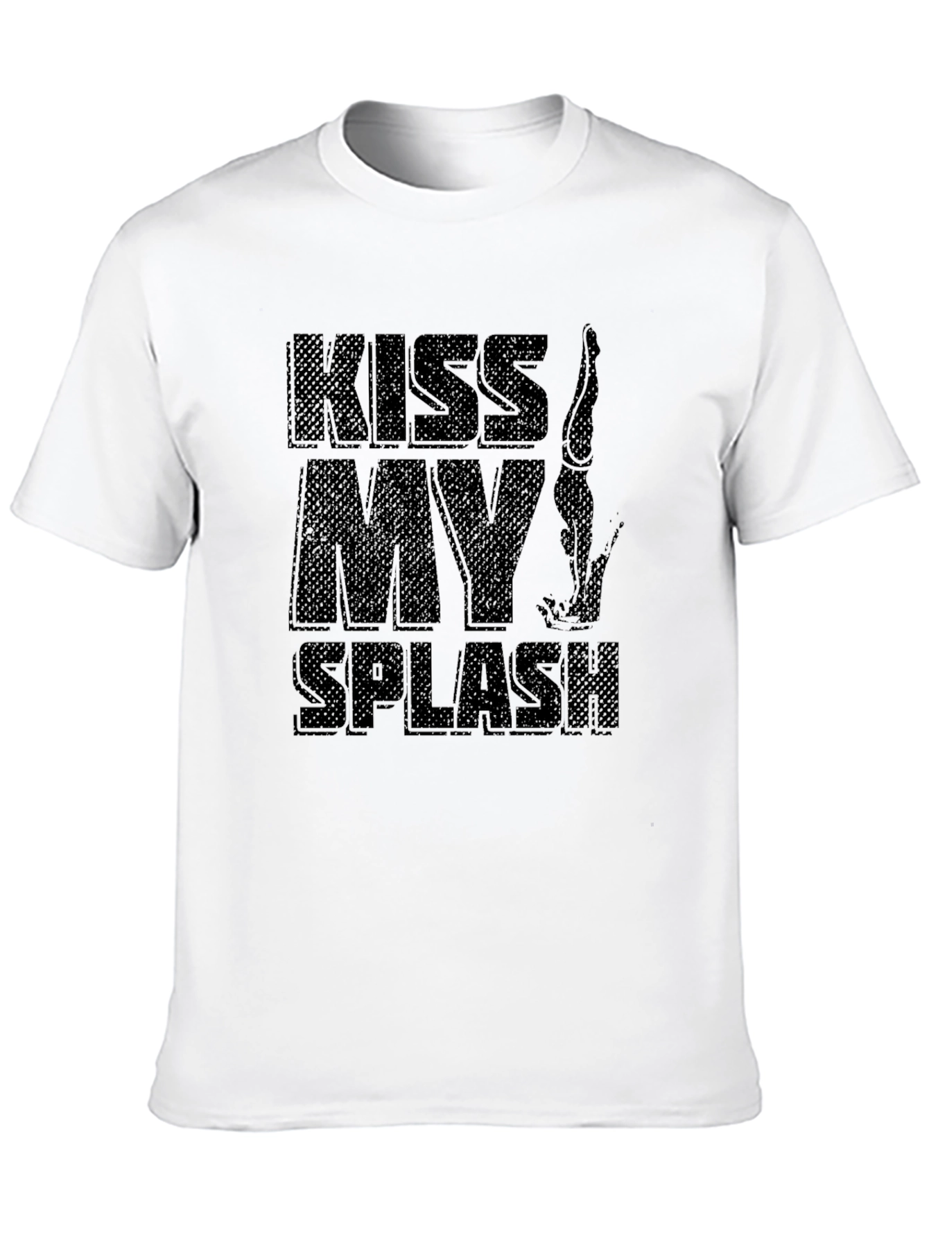 Kiss My Splash Black Graphic T-Shirt