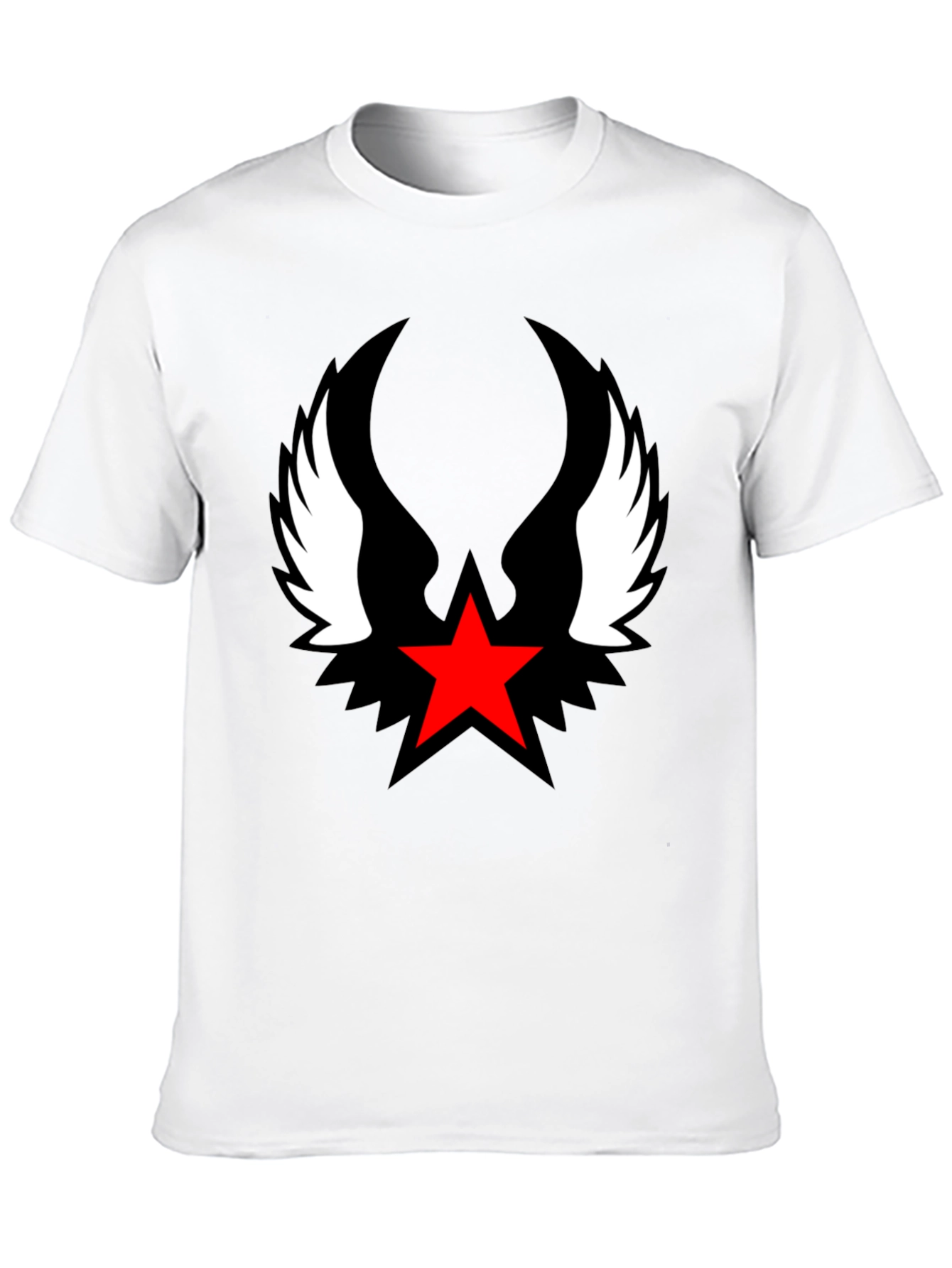 Red Star Winged Graphic Tee - Stylish Mens Shirt