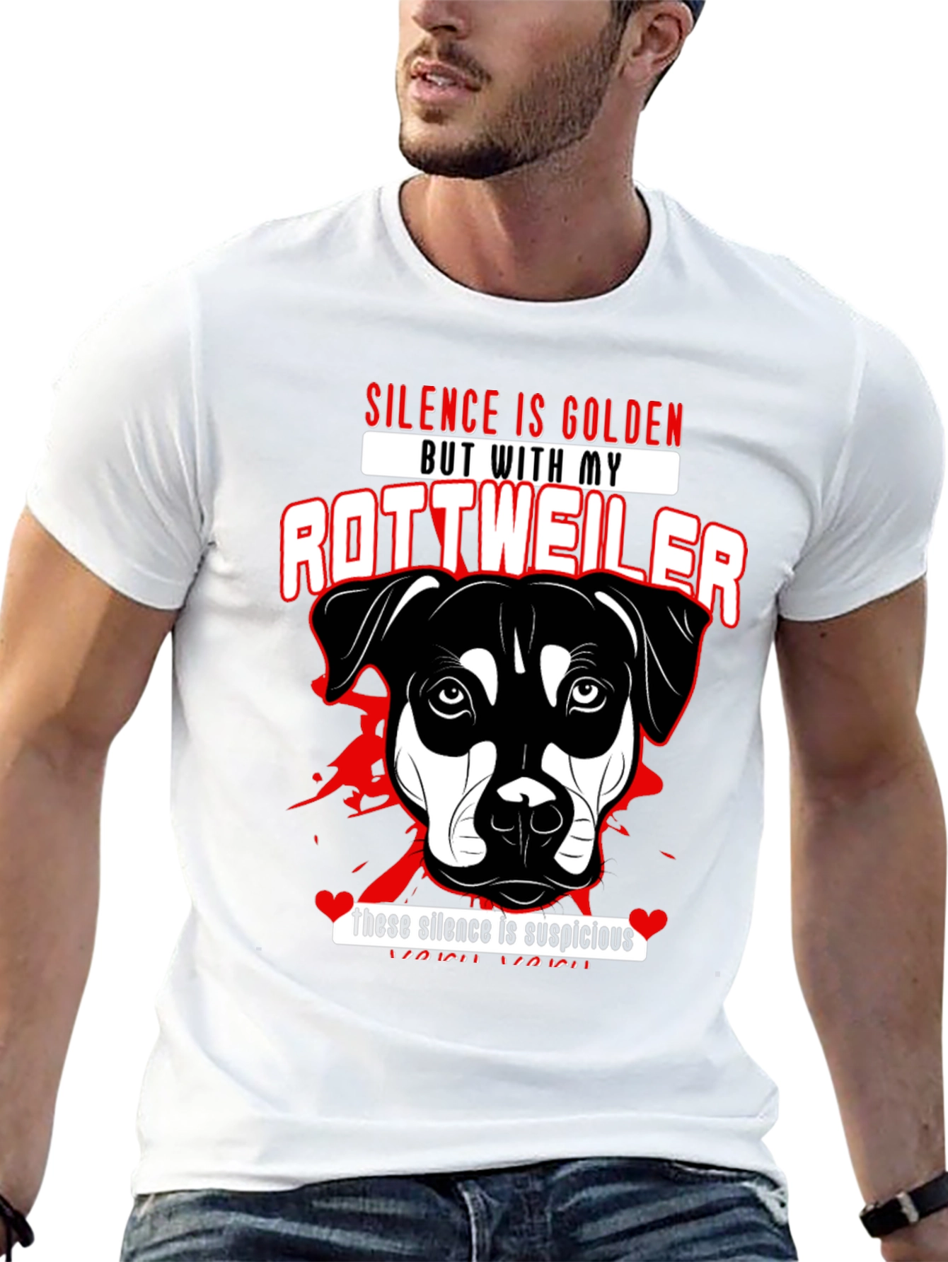 Rottweiler Dog Lover T-Shirt - Silence is Golden