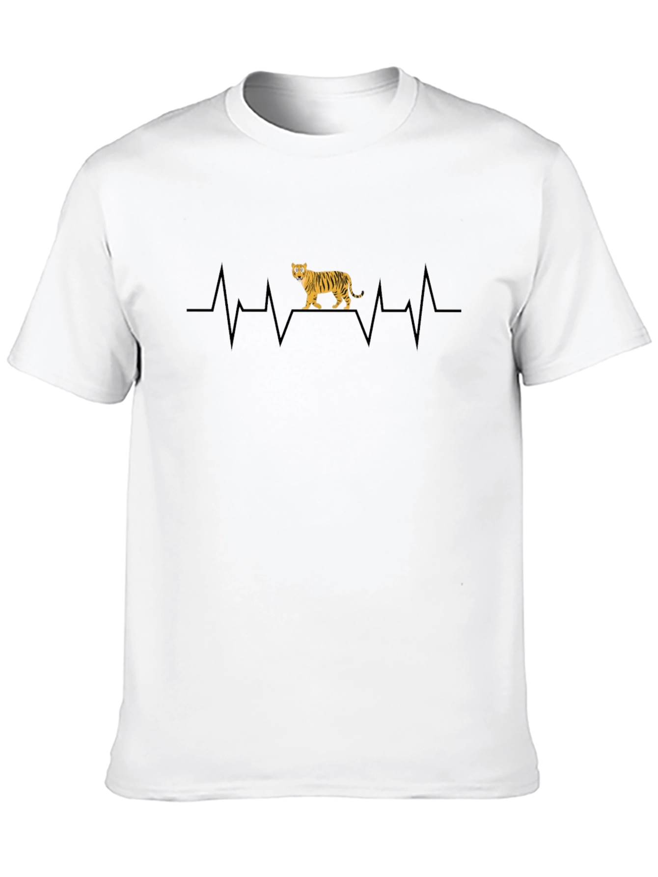 Tiger Heartbeat Graphic Black T-Shirt