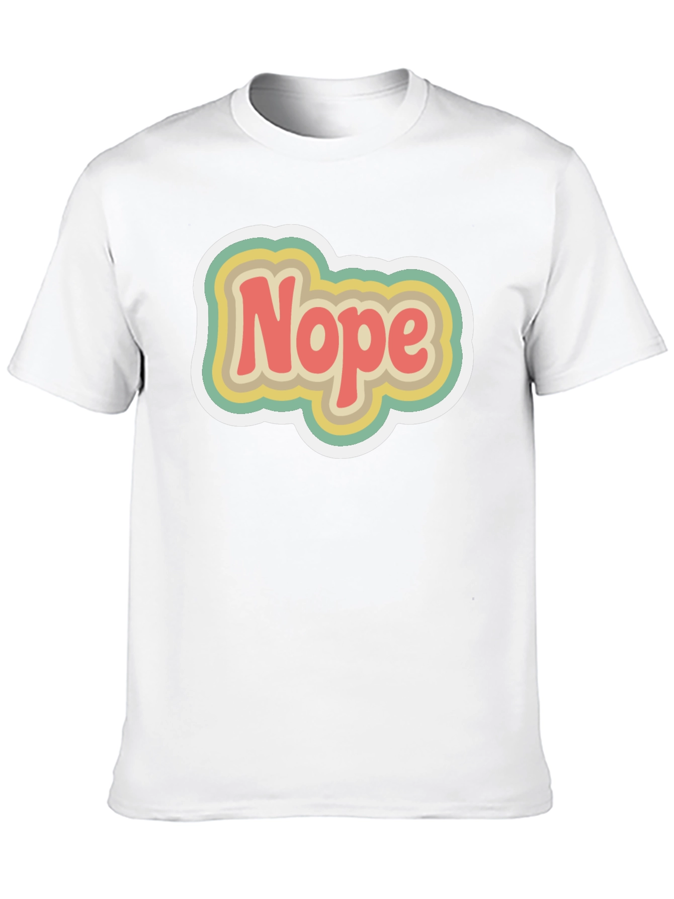 Retro Nope Graphic Tee - Trendy Casual Wear